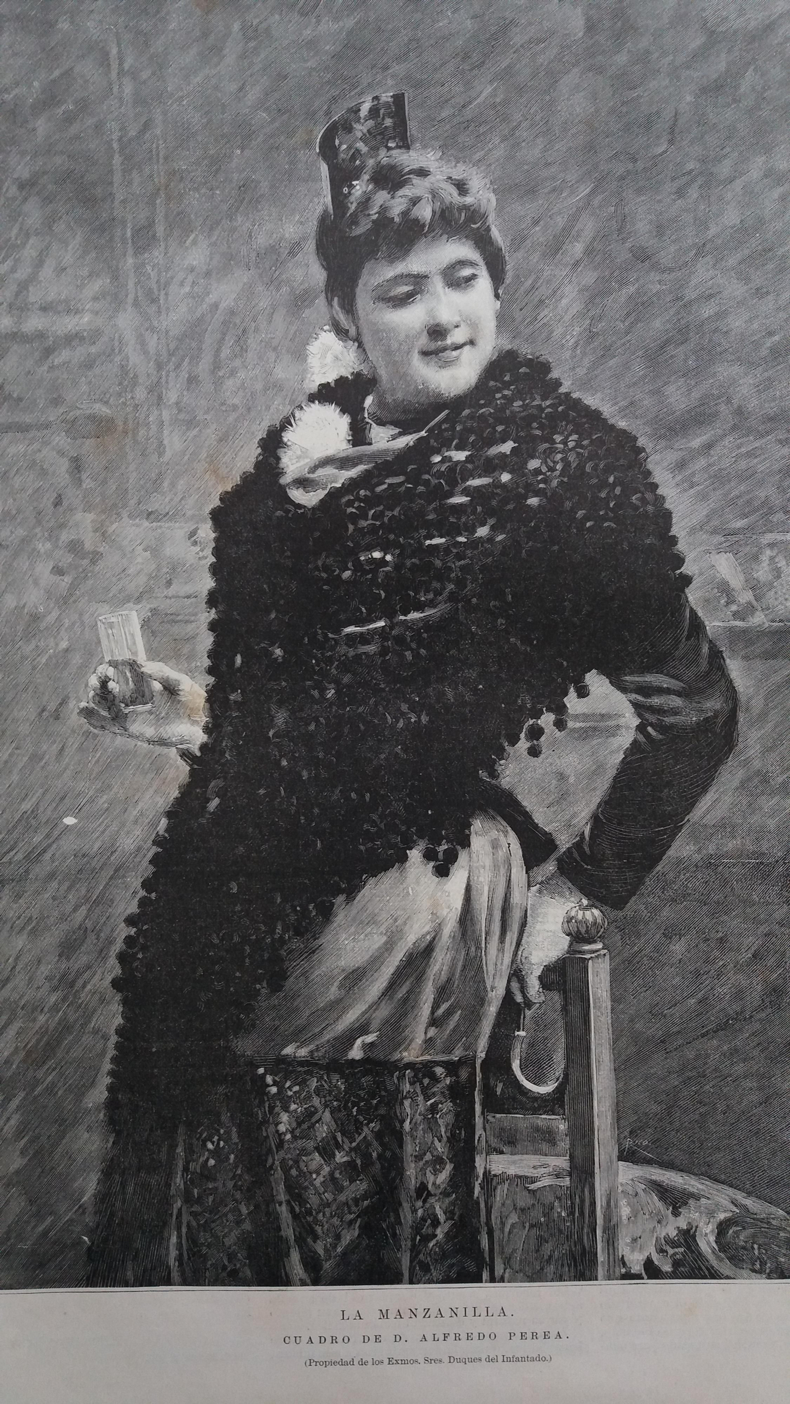 La manzanilla, obra del artista Alfredo Perea, 1892.