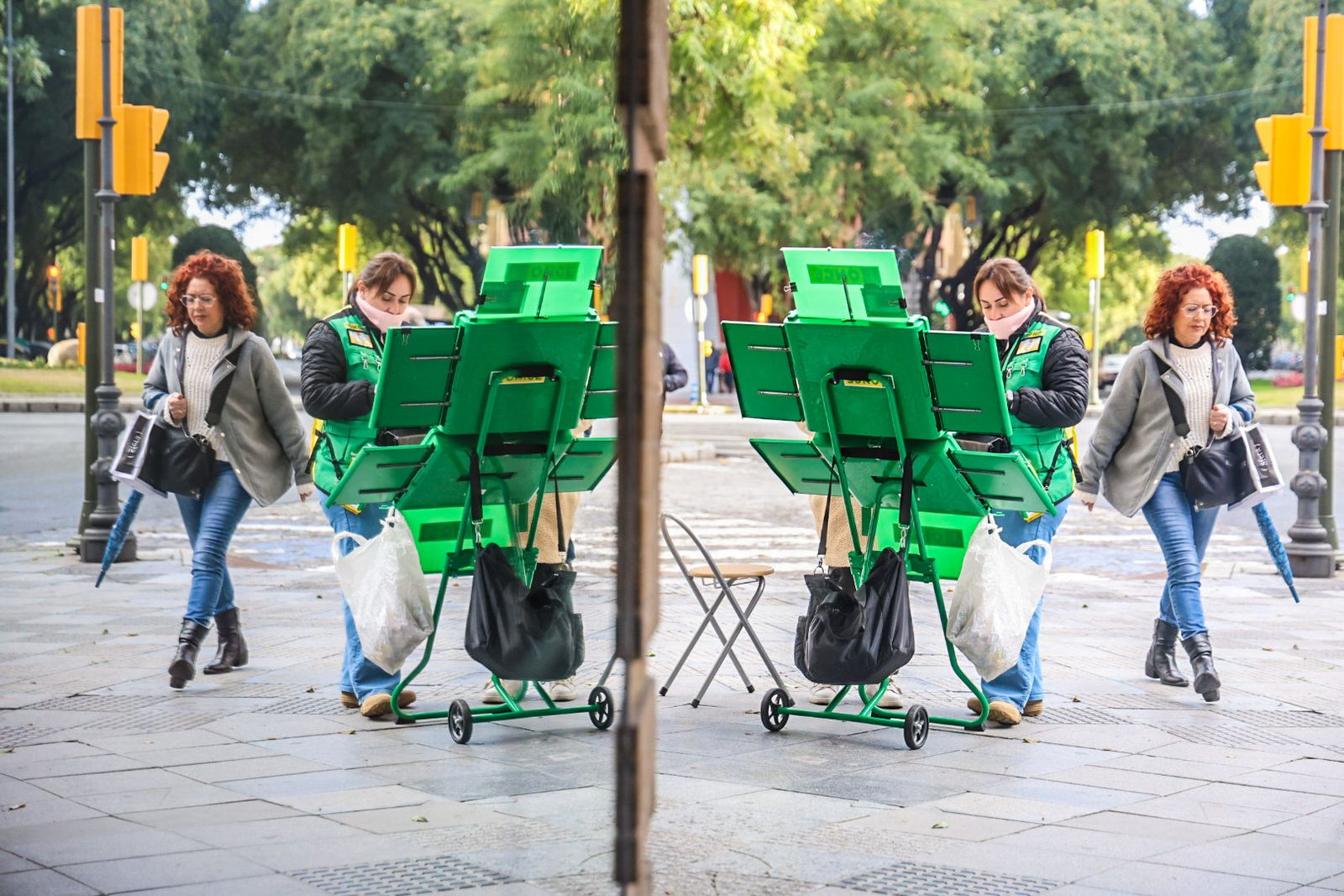 Fotografías de ambiente de frío y lluvia en la ciudad