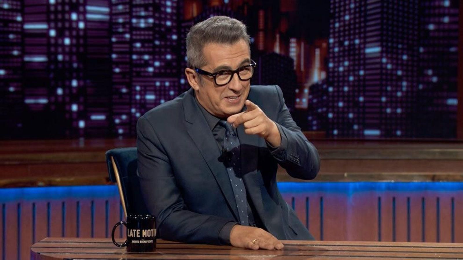 Andreu Buenafuente, en el plató de su desaparecido programa en Movistar +, 'Late Motiv'.