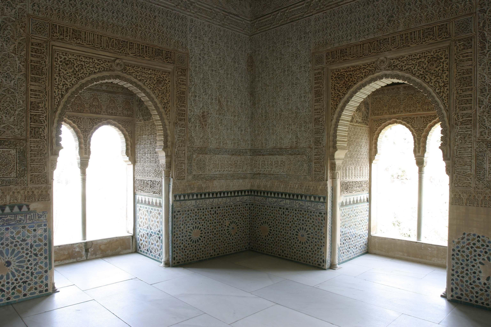 Imagen de las yeserías de la Alhambra.