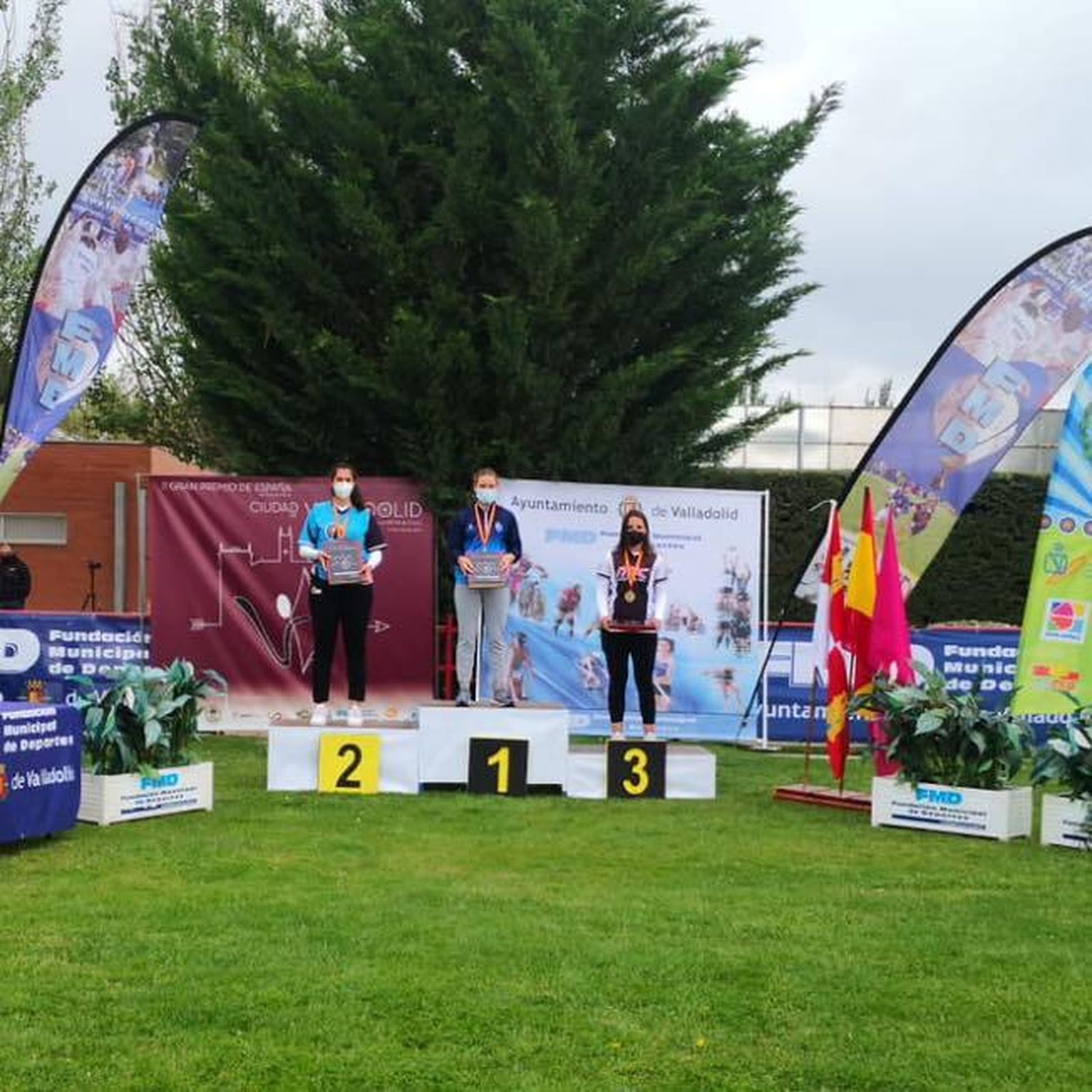 Leyre Fernández, en lo más alto del podio en Valladolid.