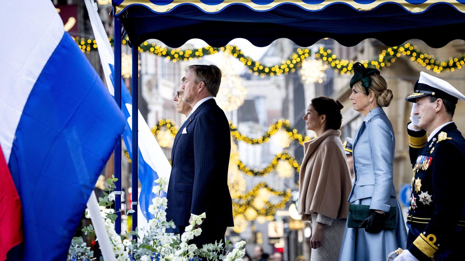 Los reyes de Países Bajos en la recepción en diciembre en La Haya al presidente finlandés