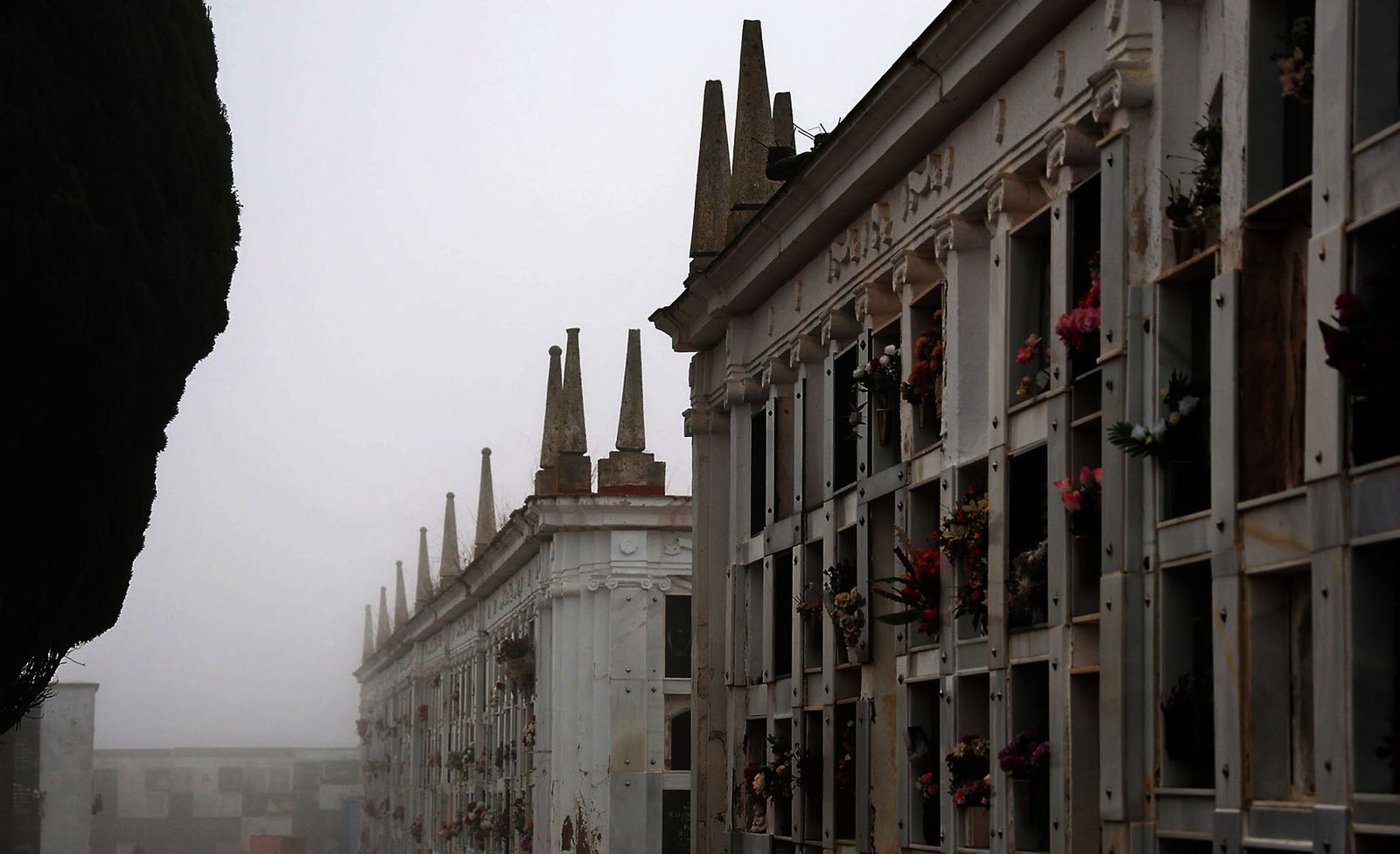 Imágenes de la espesa niebla durante la mañana en Huelva