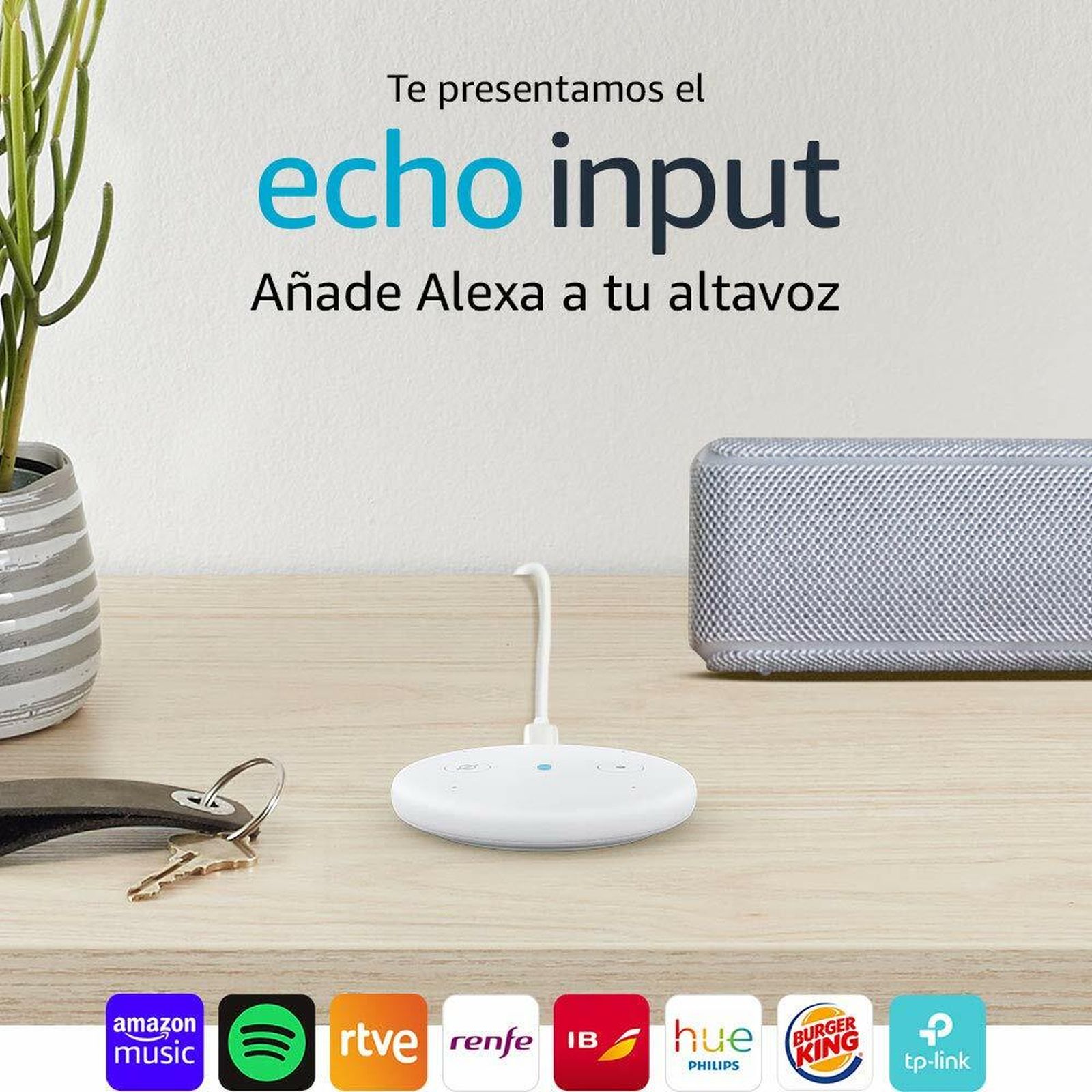 Echo Imput añade la tecnología de Alexa a cualquier altavoz que tengas en casa