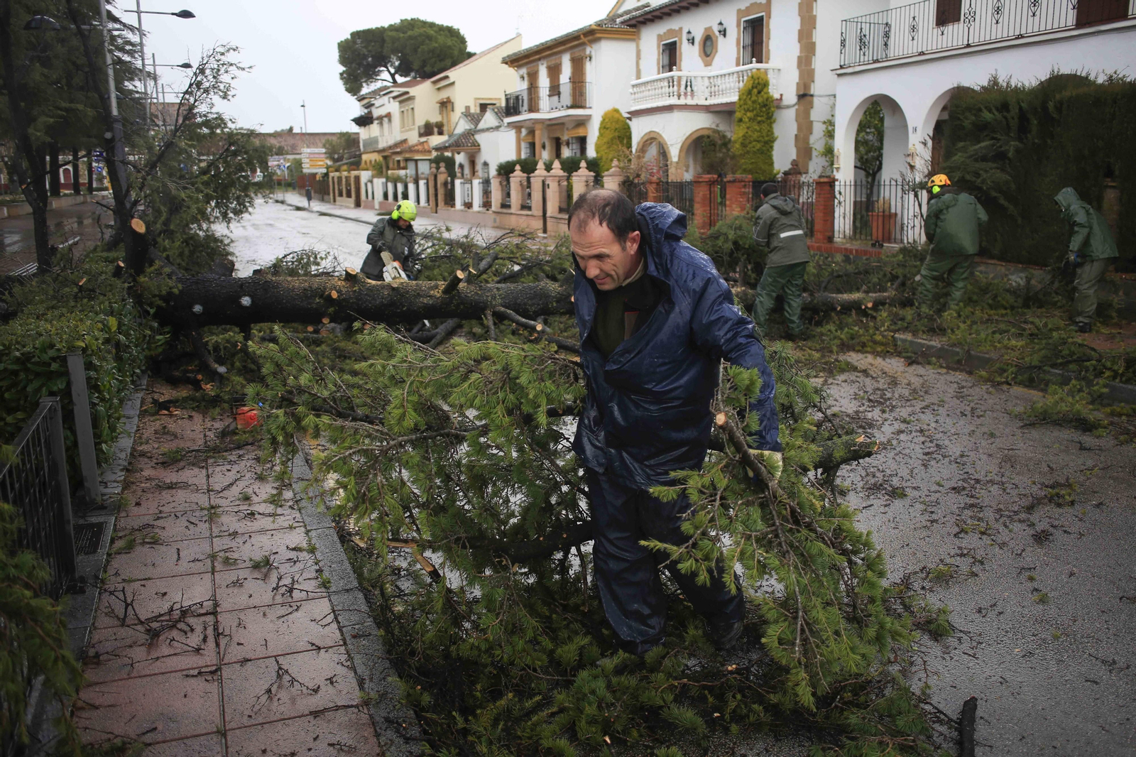 Temporal de viento y lluvia en la provincia