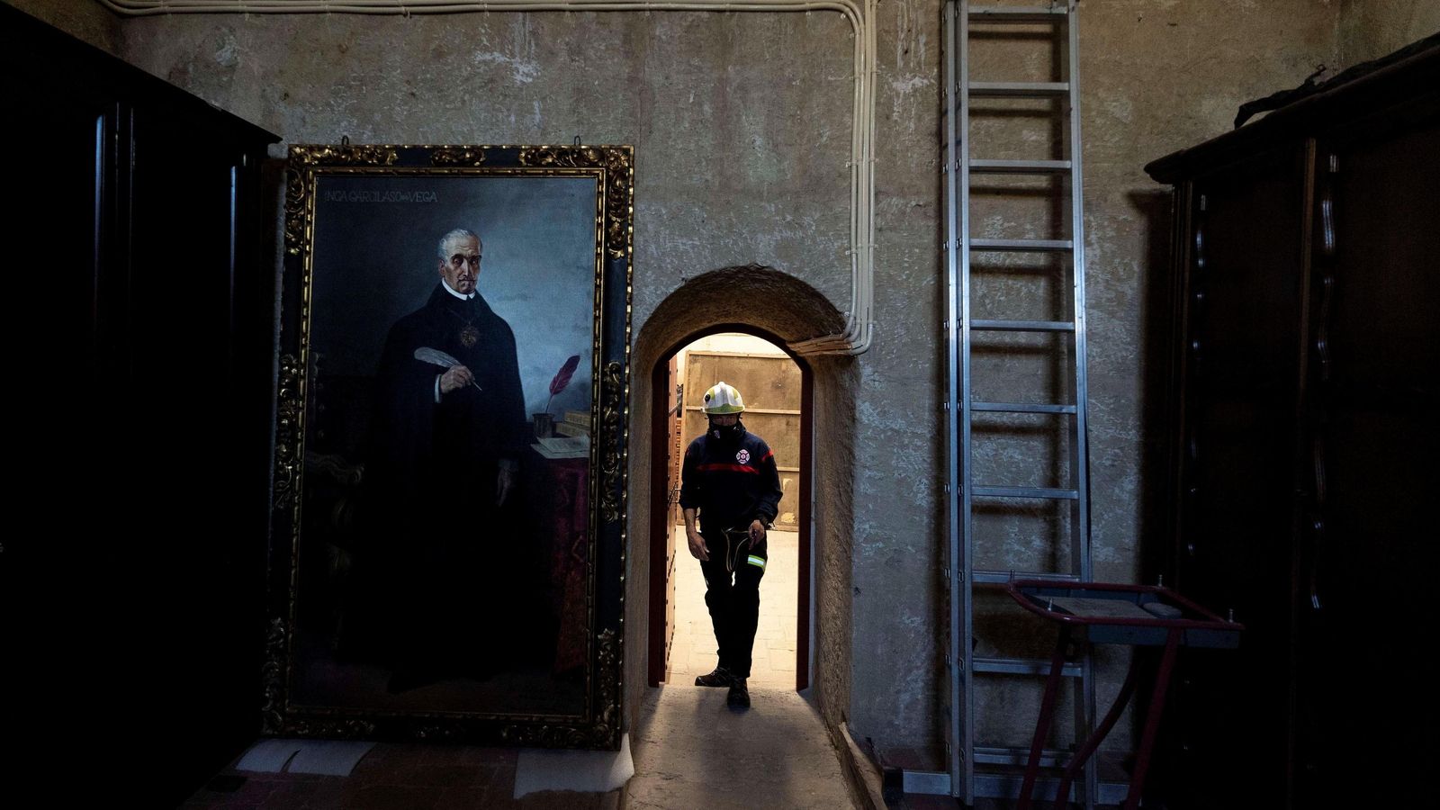 En una de las salas del edificio.