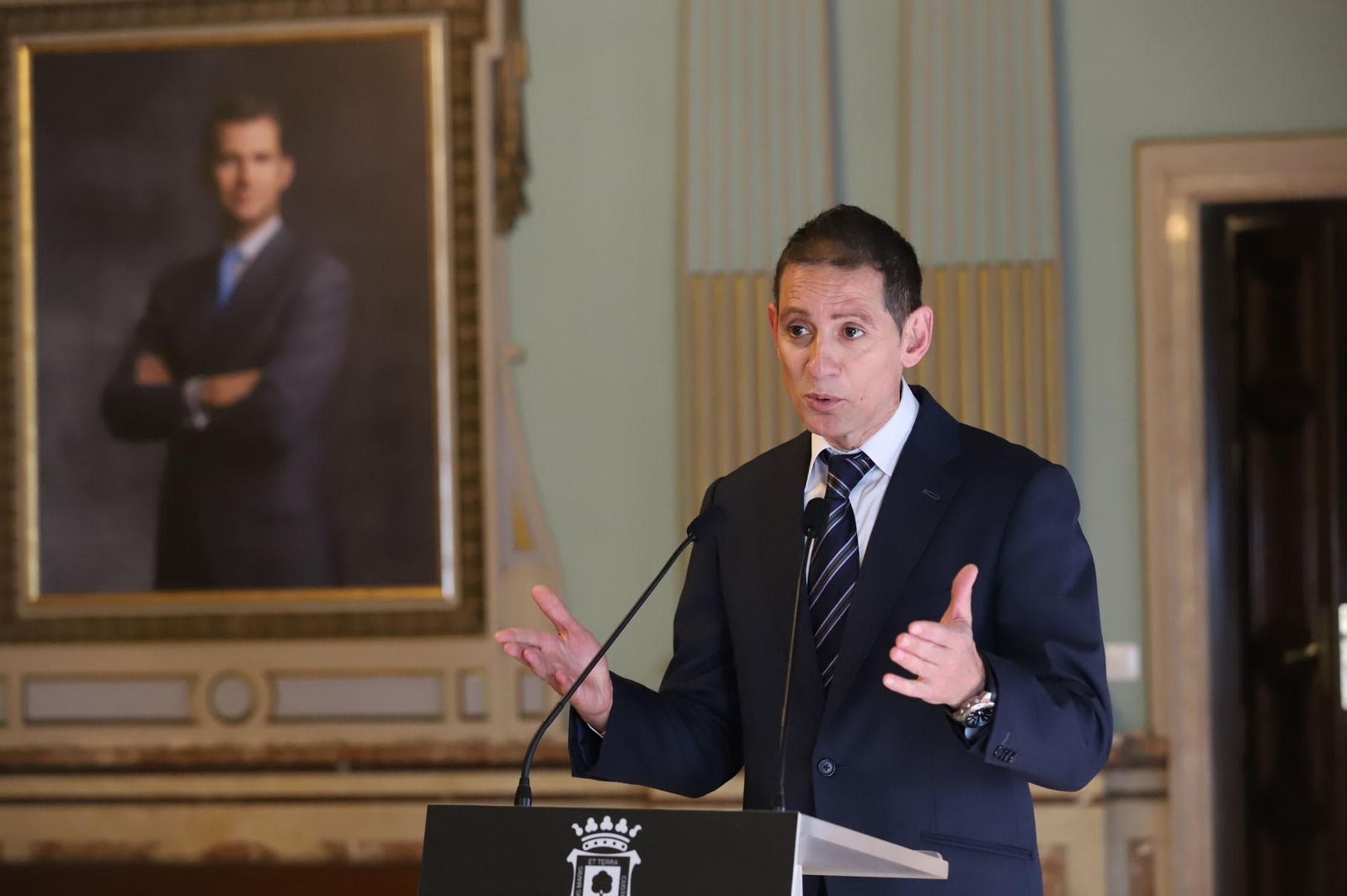 Imágenes de la firma del convenio del mundial de bádminton en el Ayuntamiento con Carolina Marín