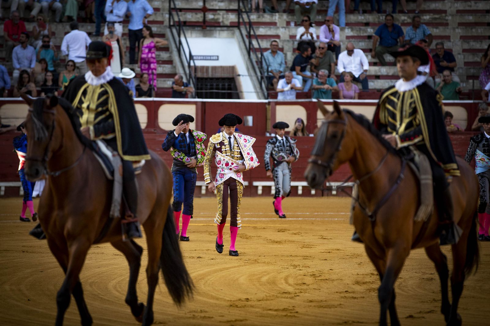 Daniel Crespo, Manzanares y Juan Ortega, en la plaza de toros de El Puerto