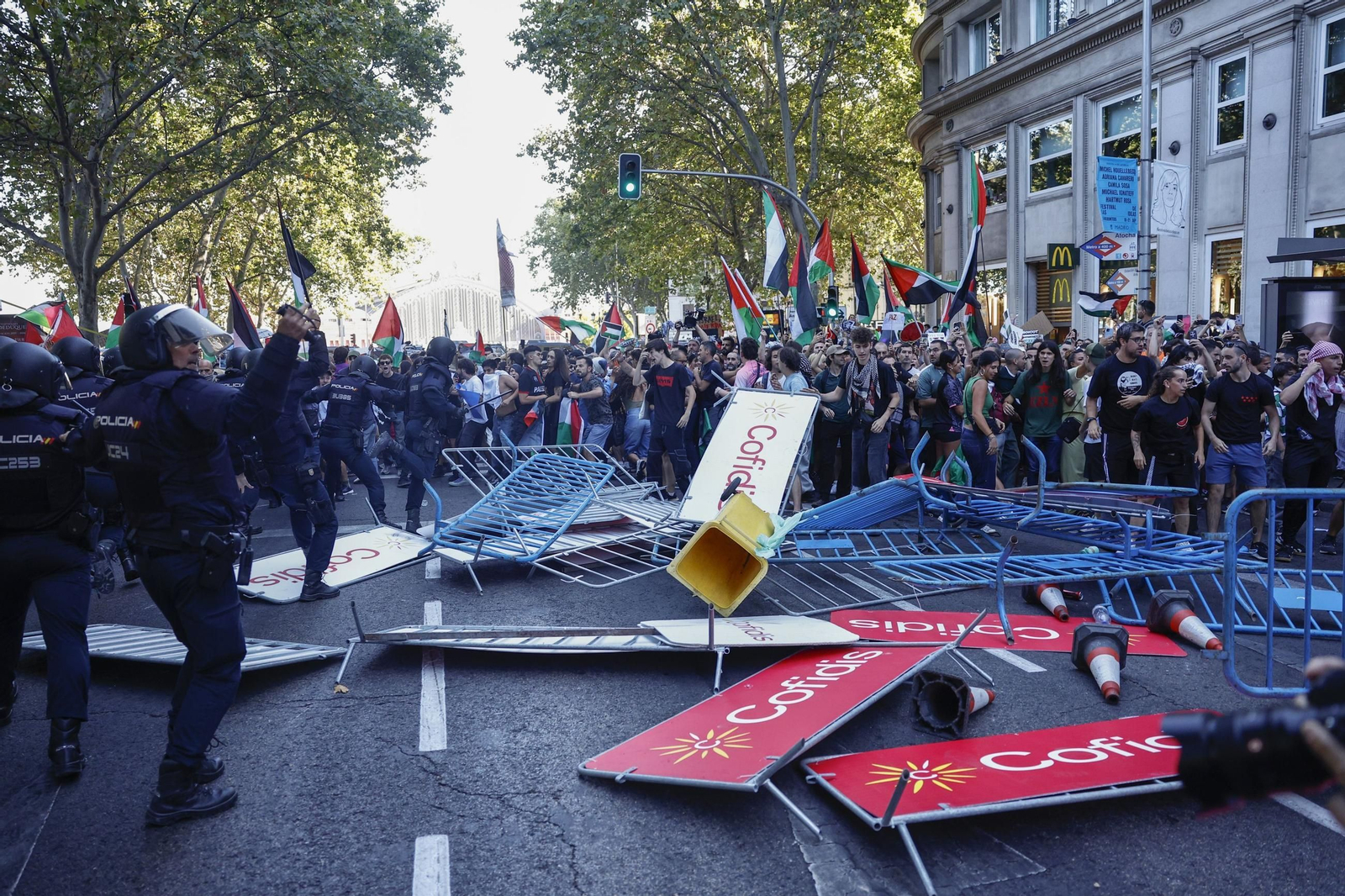 Los altercados del domingo en Madrid.