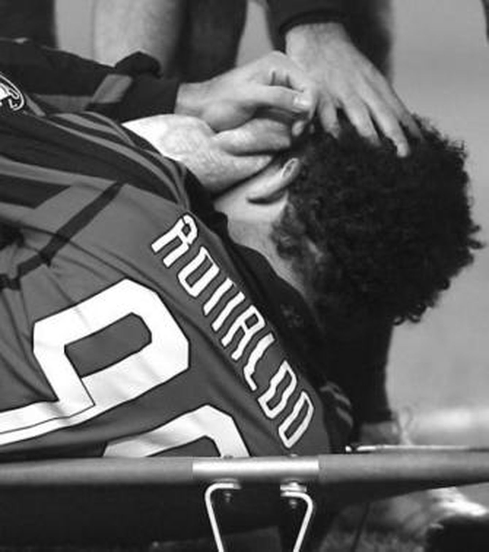 Ronaldo, tras lesionarse de nuevo el pasado miércoles.