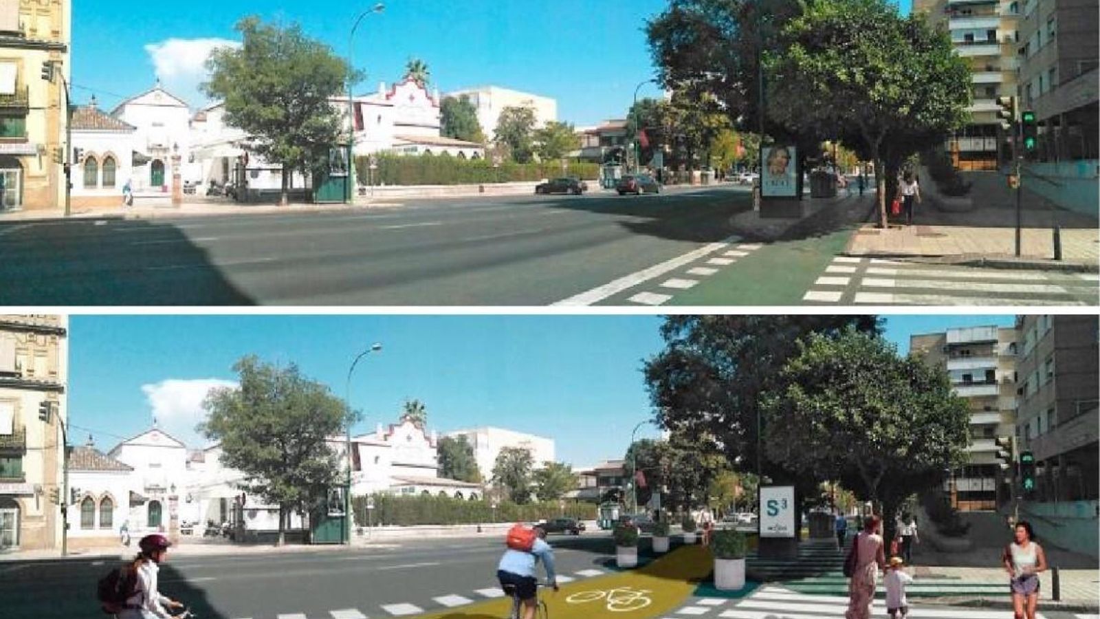 Recreación de cómo quedará la Ronda Histórica tras la intervención.