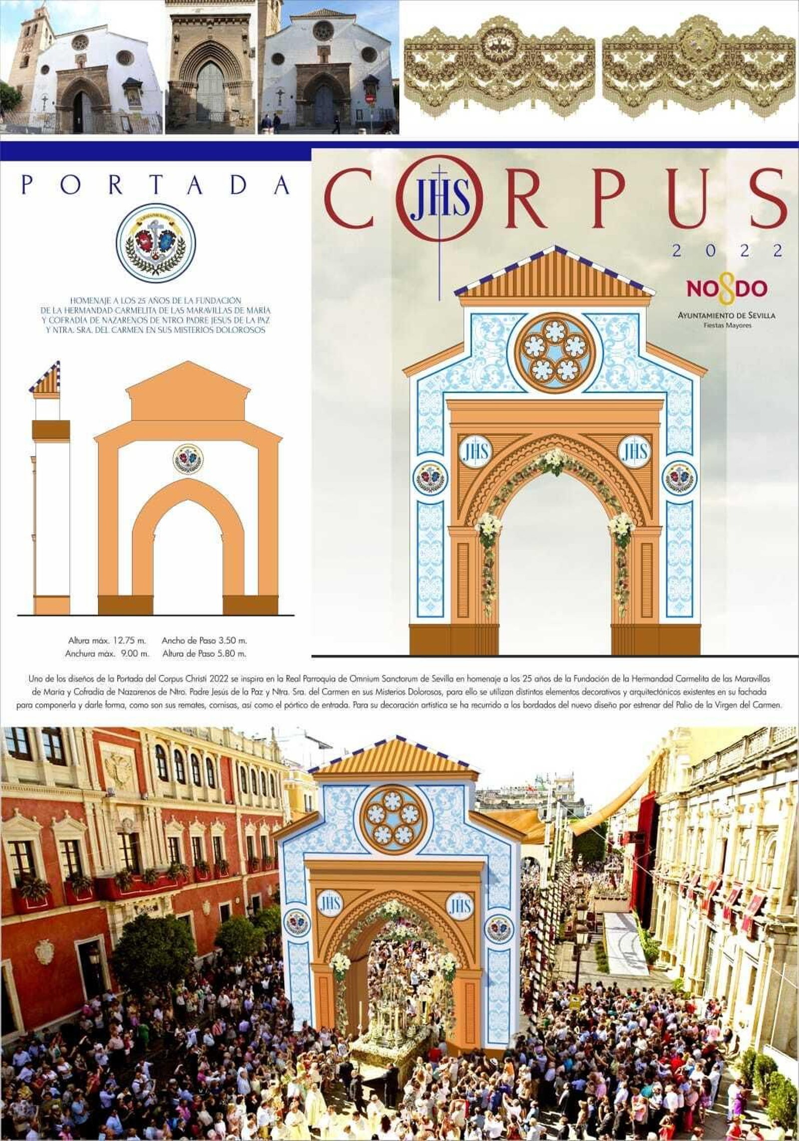 La portada dedicada al Carmen.