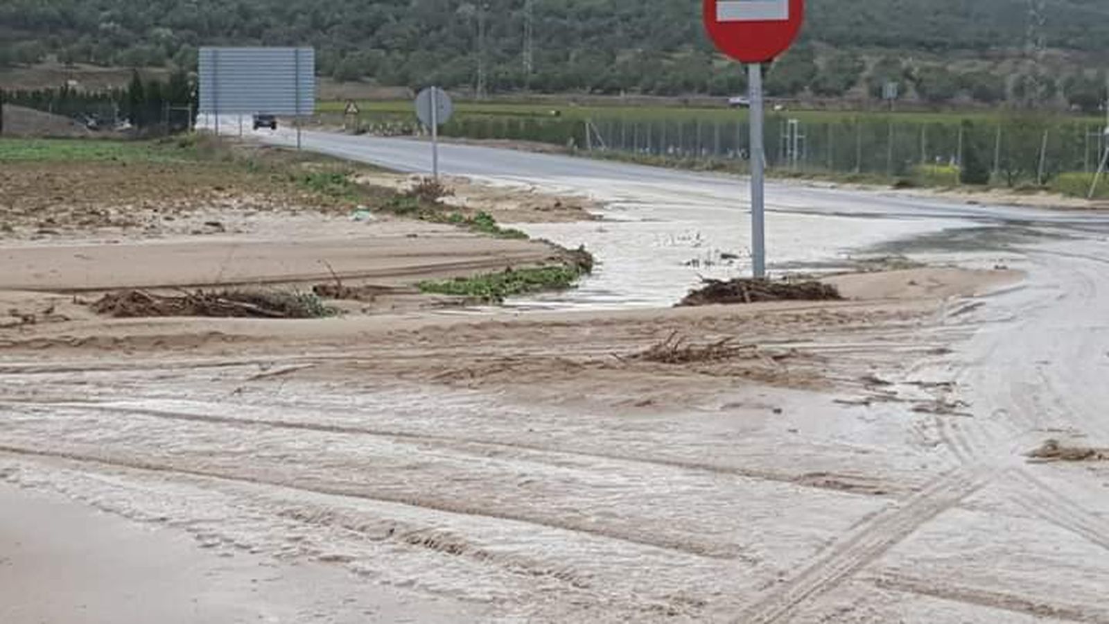Cruce con lodos en el Alto Guadalquivir.