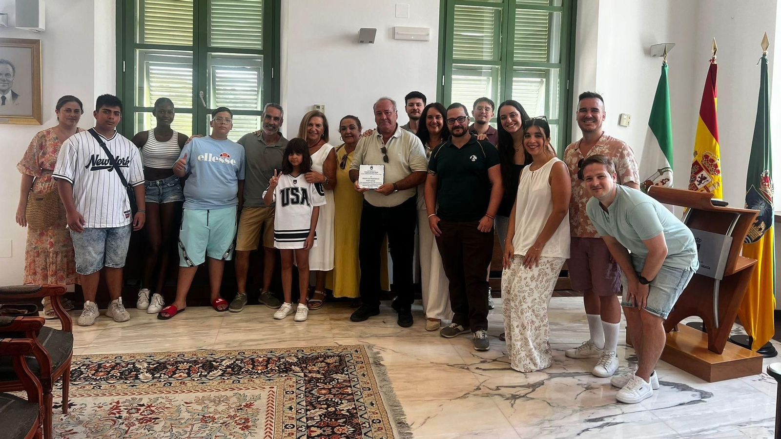 Una imagen del reconocimiento celebrado en el Ayuntamiento.