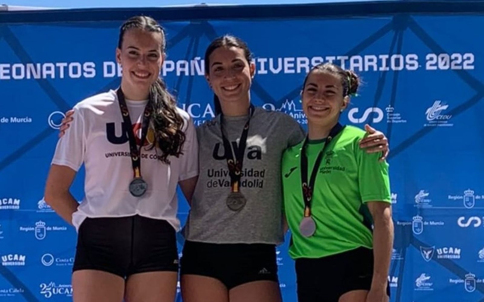 Carmen Avilés, en el podio del Nacional Universitario.