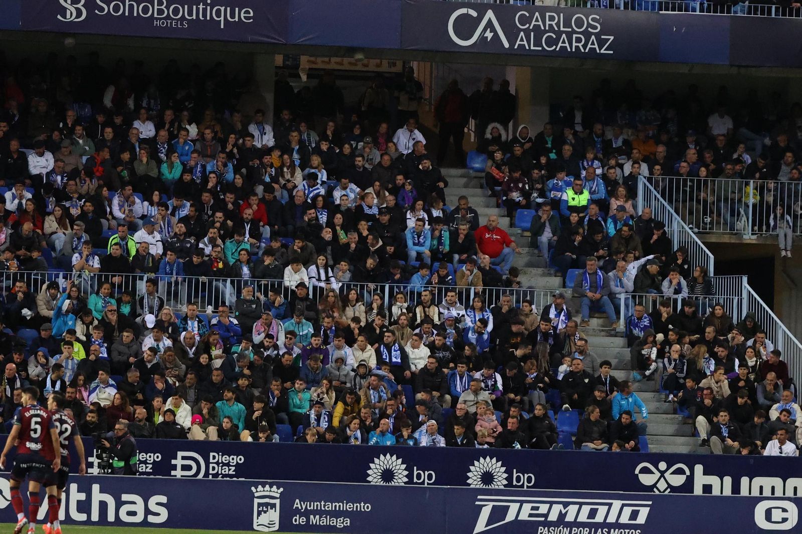 Búscate en las gradas de La Rosaleda en el Málaga-Levante