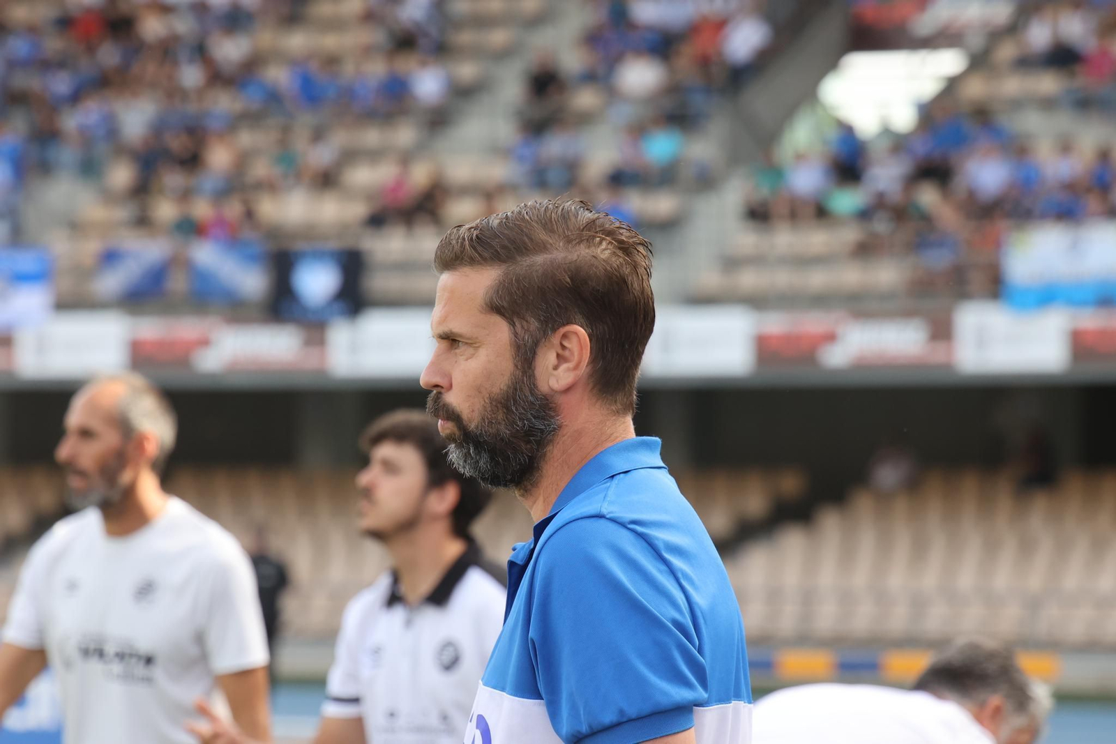 David Sánchez, muy serio en un momento del partido.