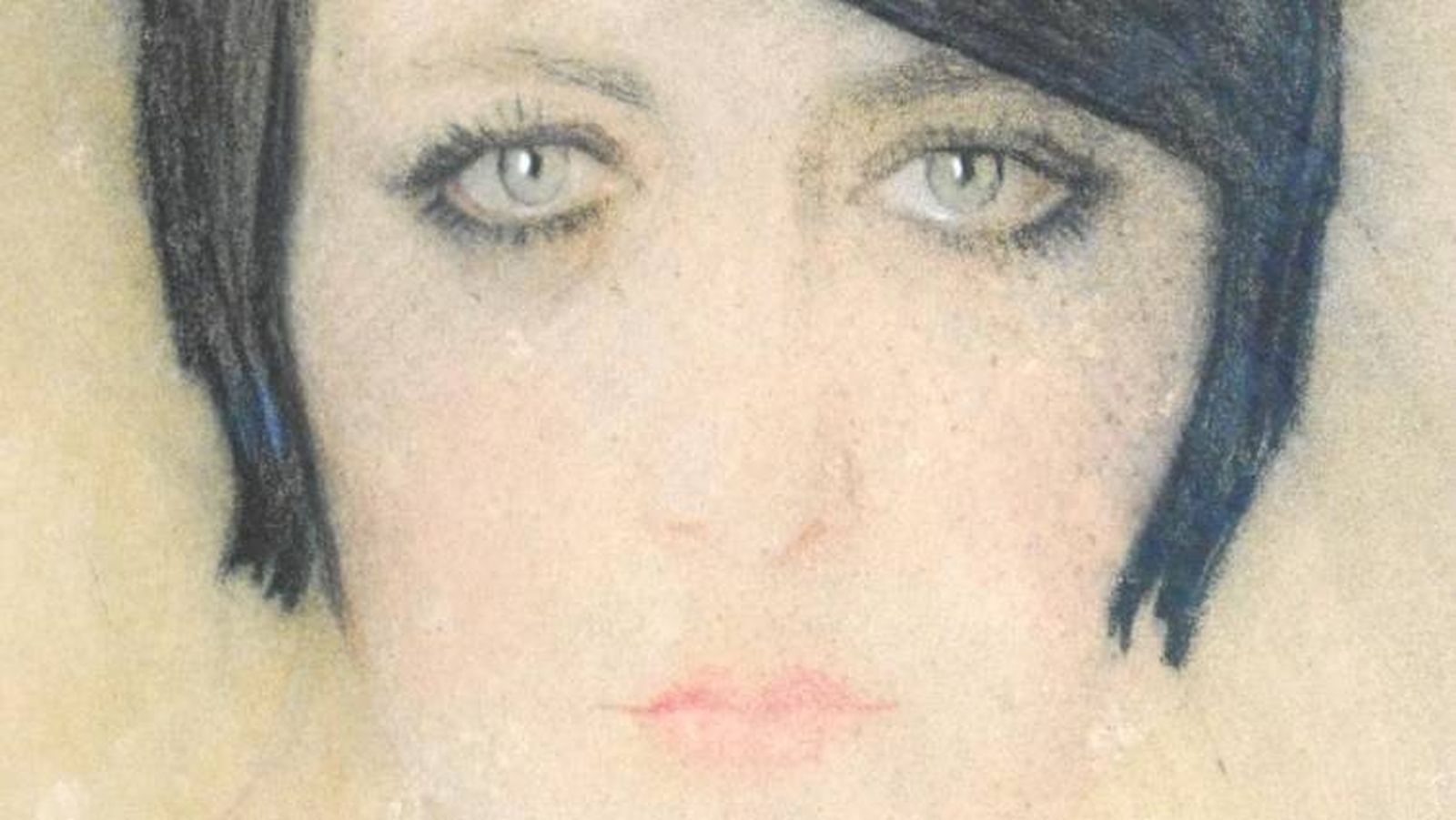 Vista parcial de un retrato de juventud de Elisabeth Mulder realizado por su padre hacia 1920.