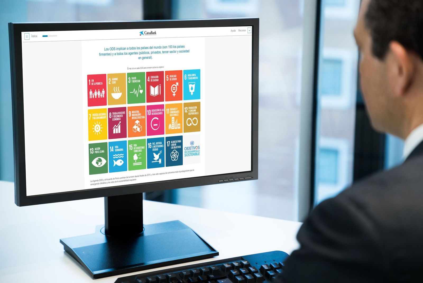 Formación en sostenibilidad que imparte Caixabank a sus empleados.