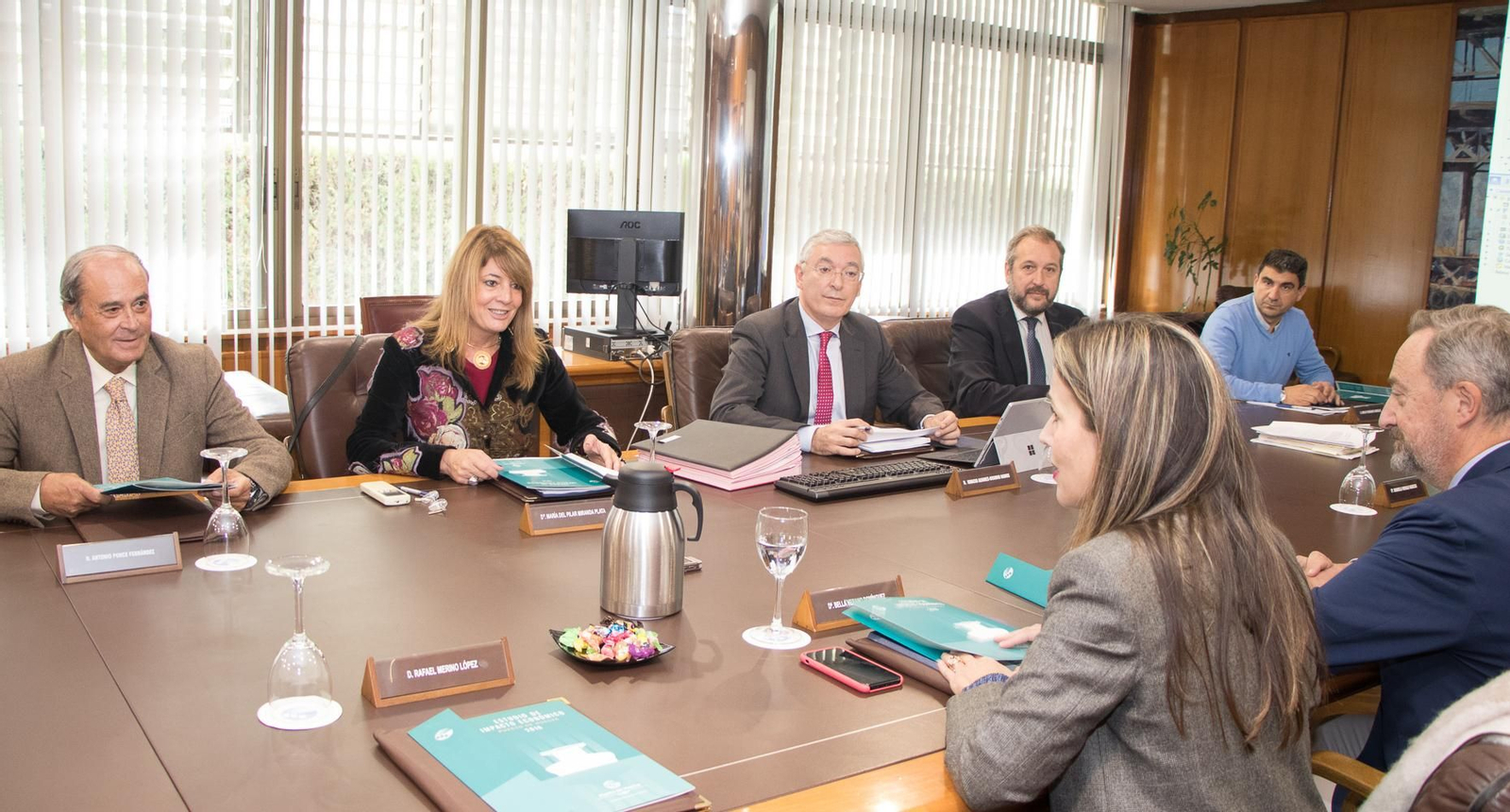Reunión del Consejo de Administración de la Autoridad Portuaria de Huelva en la mañana de ayer.