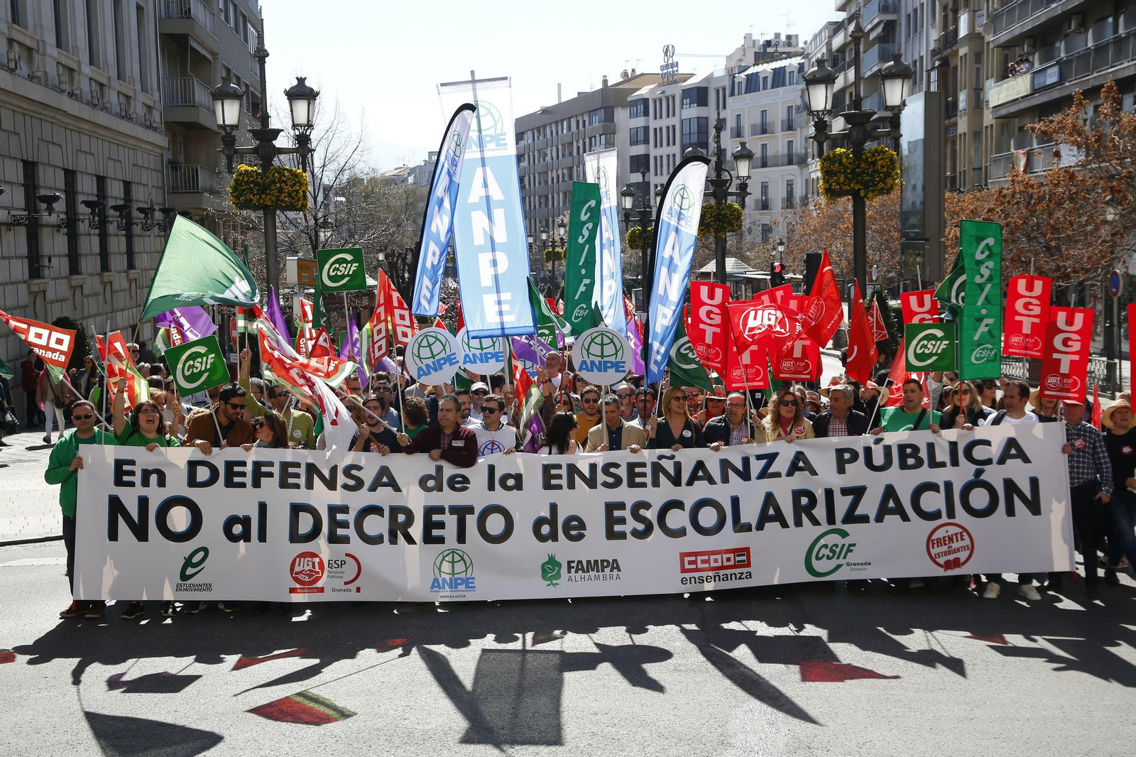 Cabecera de la marcha.