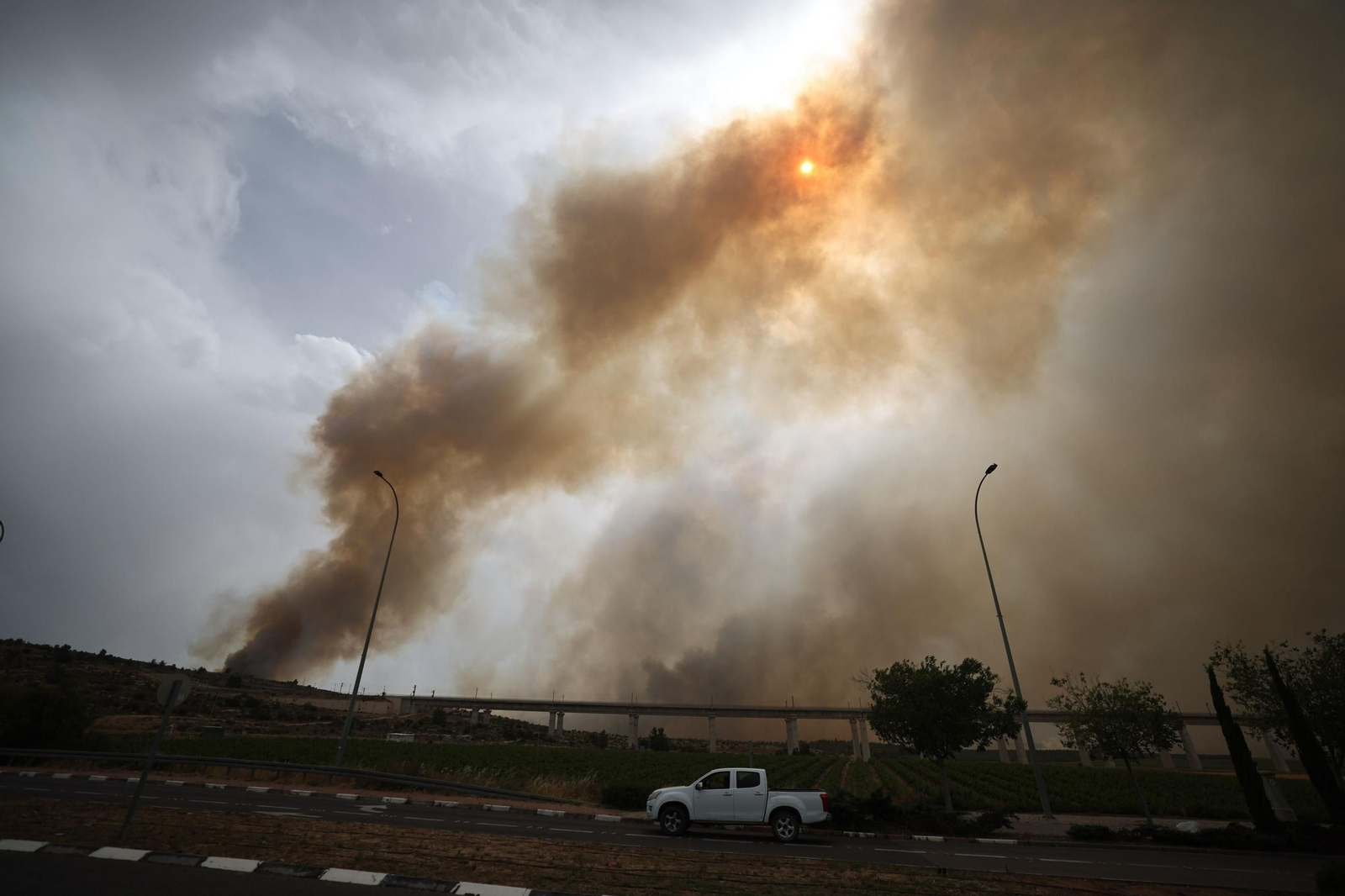 Las fotos de los incendios en las montañas de Jerusalén