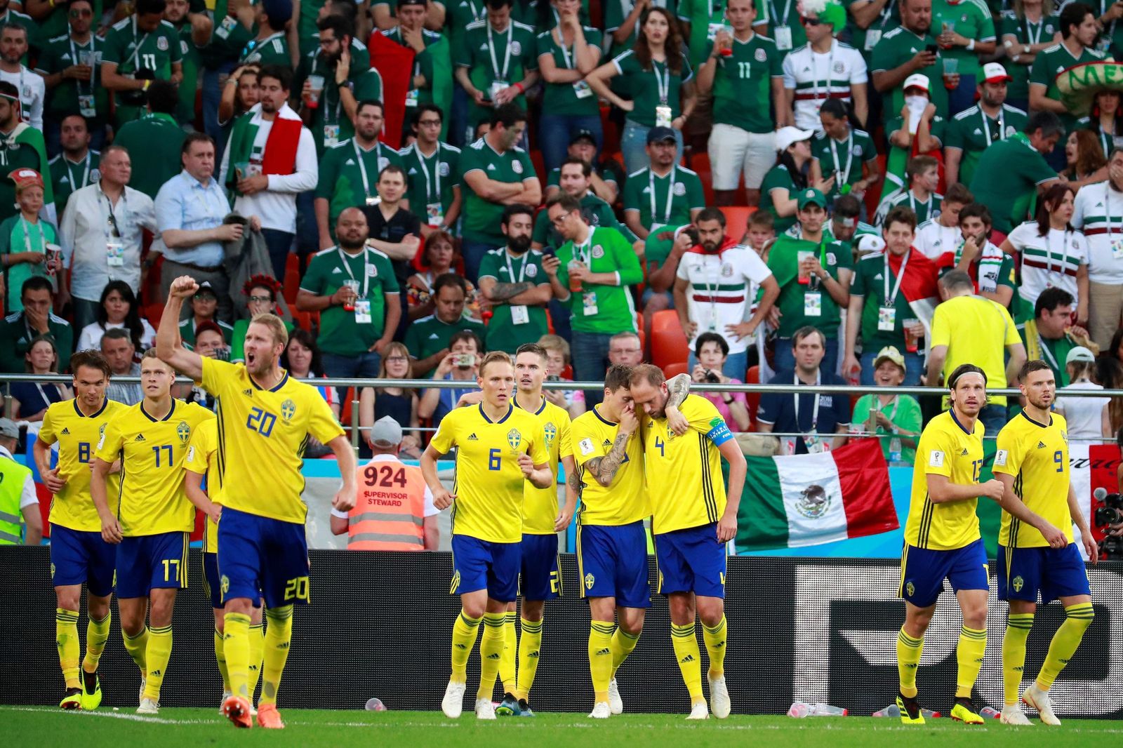 Las imágenes del México-Suecia
