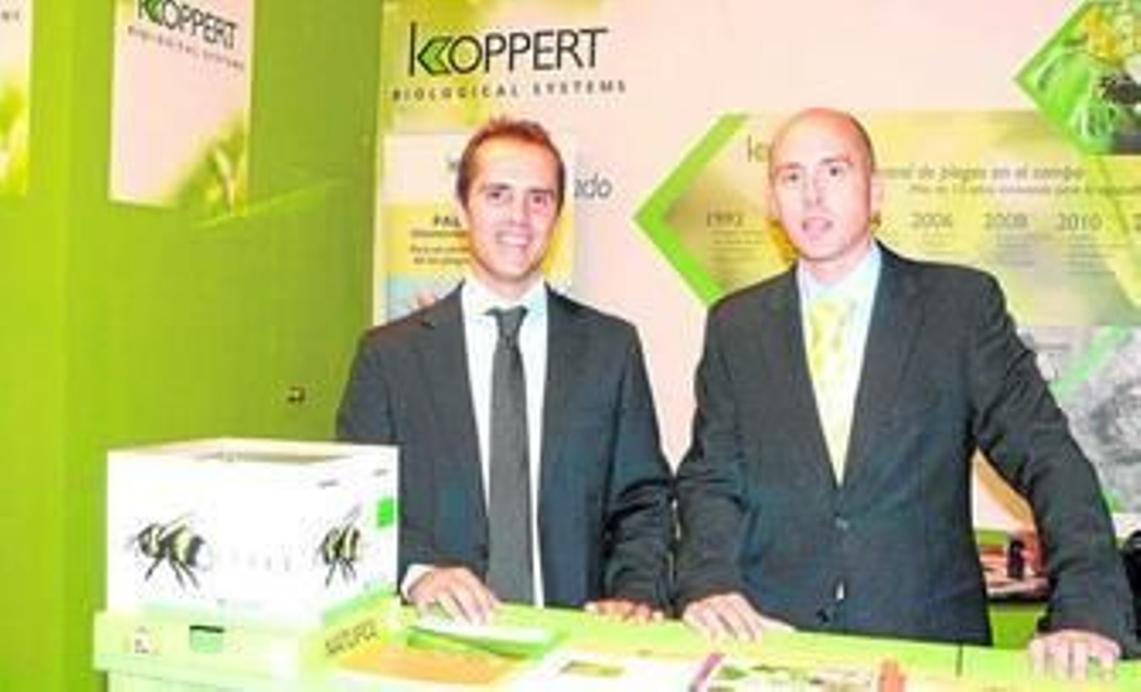 Kris de Smet, director comercial de Koppert España, y Jaime Gisbert, responsable de Marketing de Koppert España.