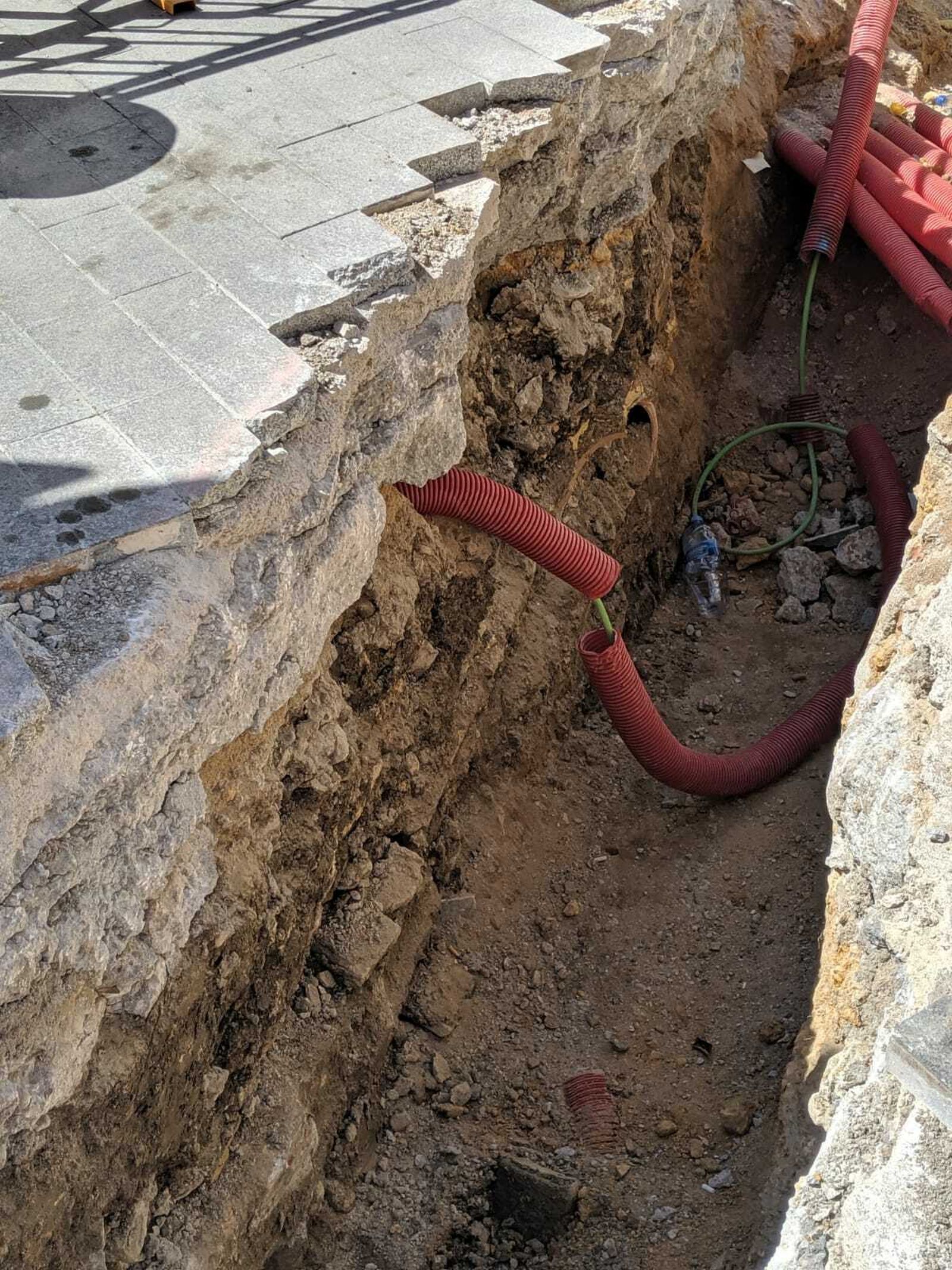 La profundidad de las zanjas abiertas