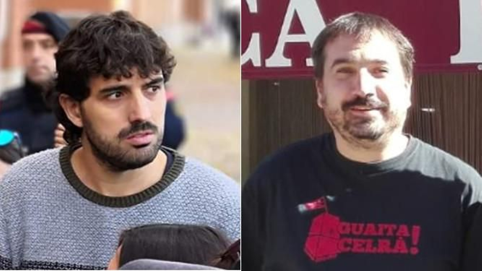 Ignasi Sabater y Daniel Cornellà, los dos alcaldes de la CUP detenidos en Gerona por desórdenes públicos. Ignasi Sabater y Daniel Cornellà, los dos alcaldes de la CUP detenidos en Gerona por desórdenes públicos.