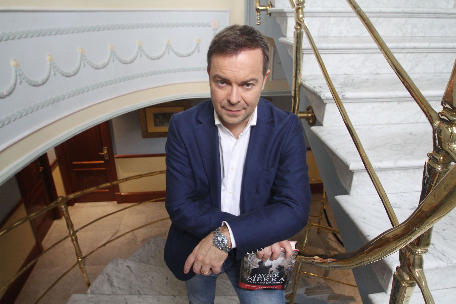 Javier Sierra en la presentación en Sevilla de su premiado libro.