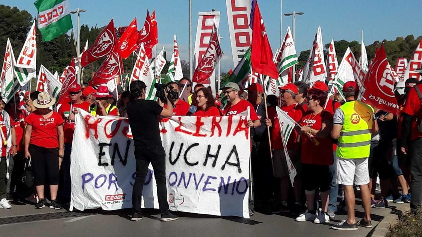 Un momento de la marcha celebrada ayer en Málaga.