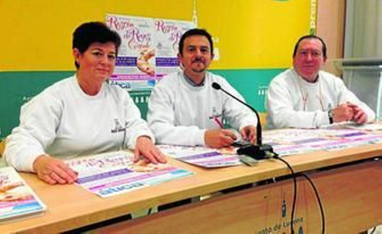 Concepción García, el edil Manuel Lara y el confitero Rafael Vargas.