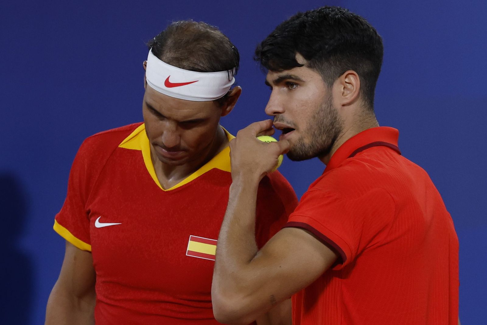 Rafa Nadal y Carlos Alcaraz, en los Juegos de París.