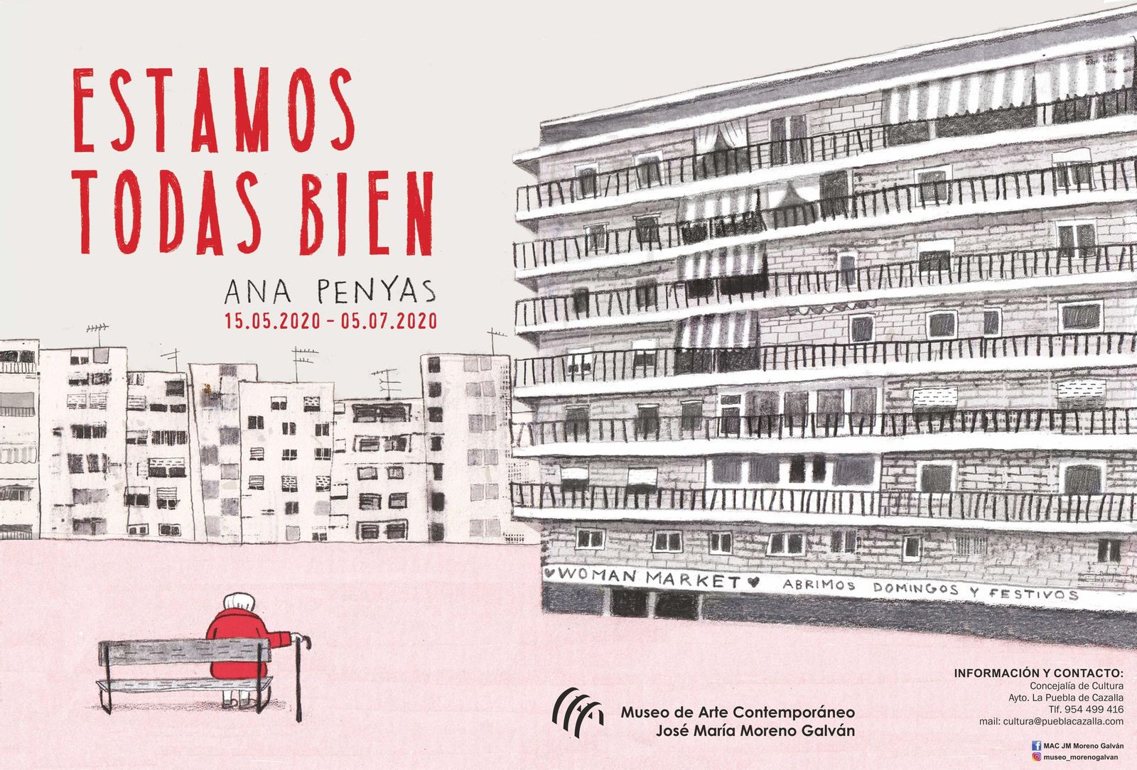 Cartel de la exposición 'Estamos todas bien', de Ana Penyas. Cartel de la exposición 'Estamos todas bien', de Ana Penyas.