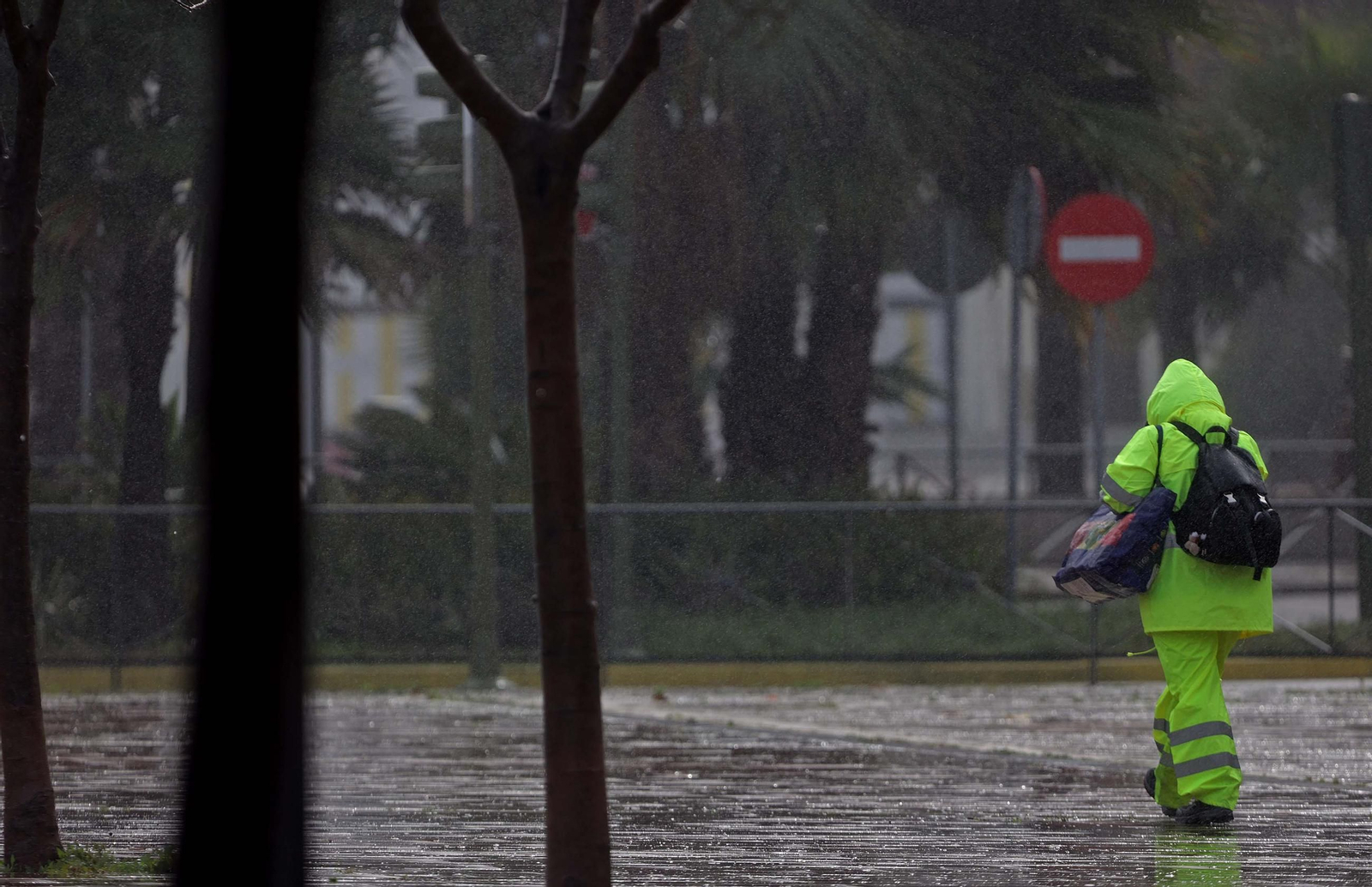 Fotos de los efectos de la borrasca Herminia en Algeciras