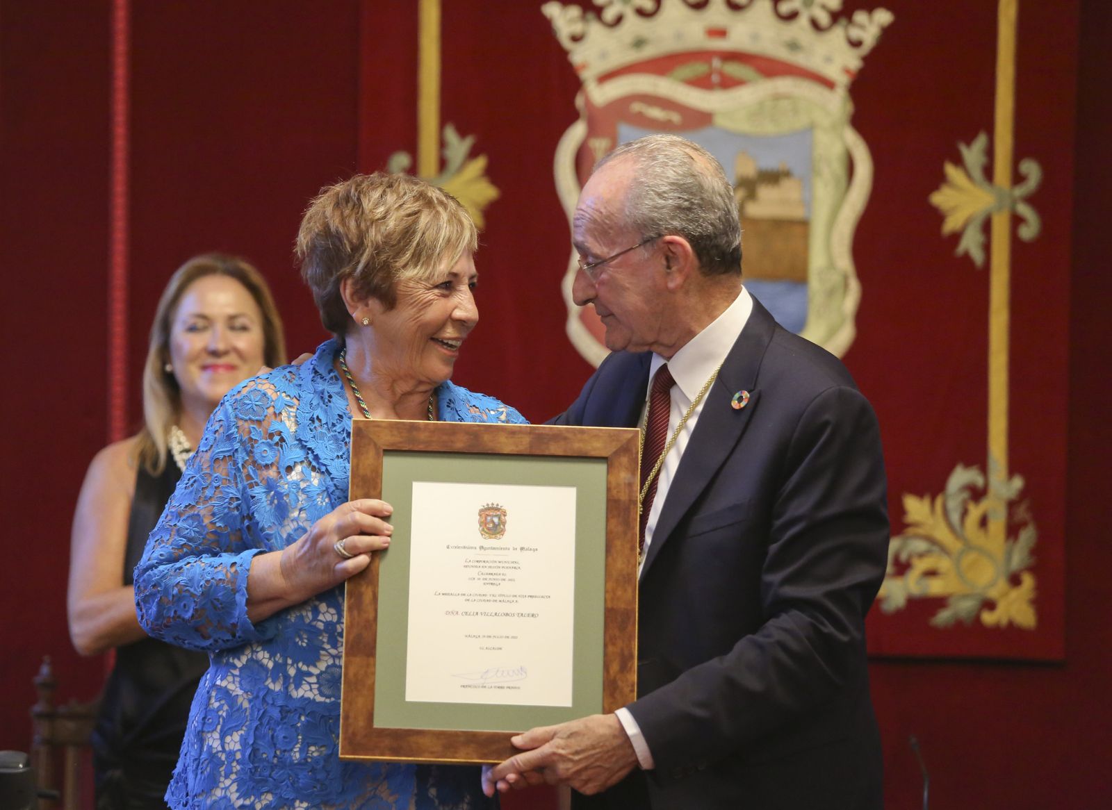 Homenaje a Celia Villalobos en el Ayuntamiento de Málaga (fotos)