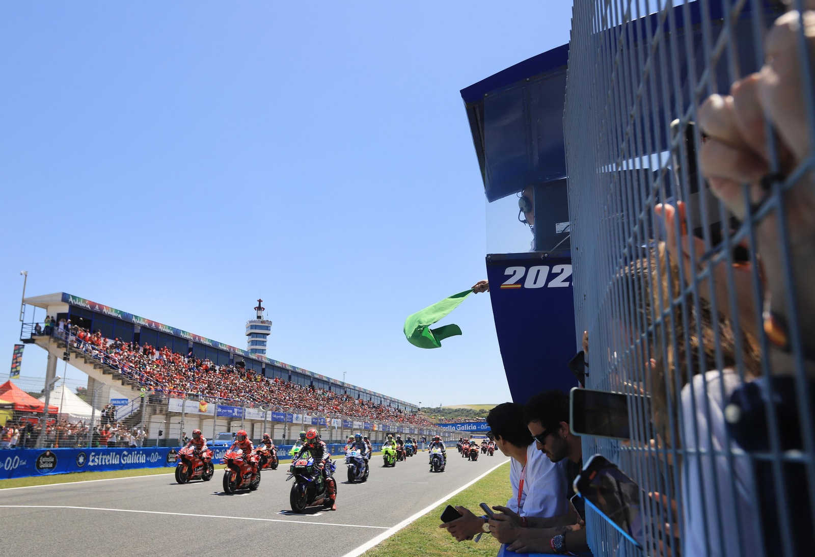 Parrilla de MotoGP en el Gran Premio de Jerez 2025.