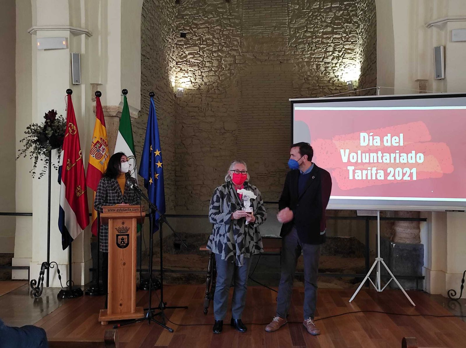 Un momento de la entrega del galardón.