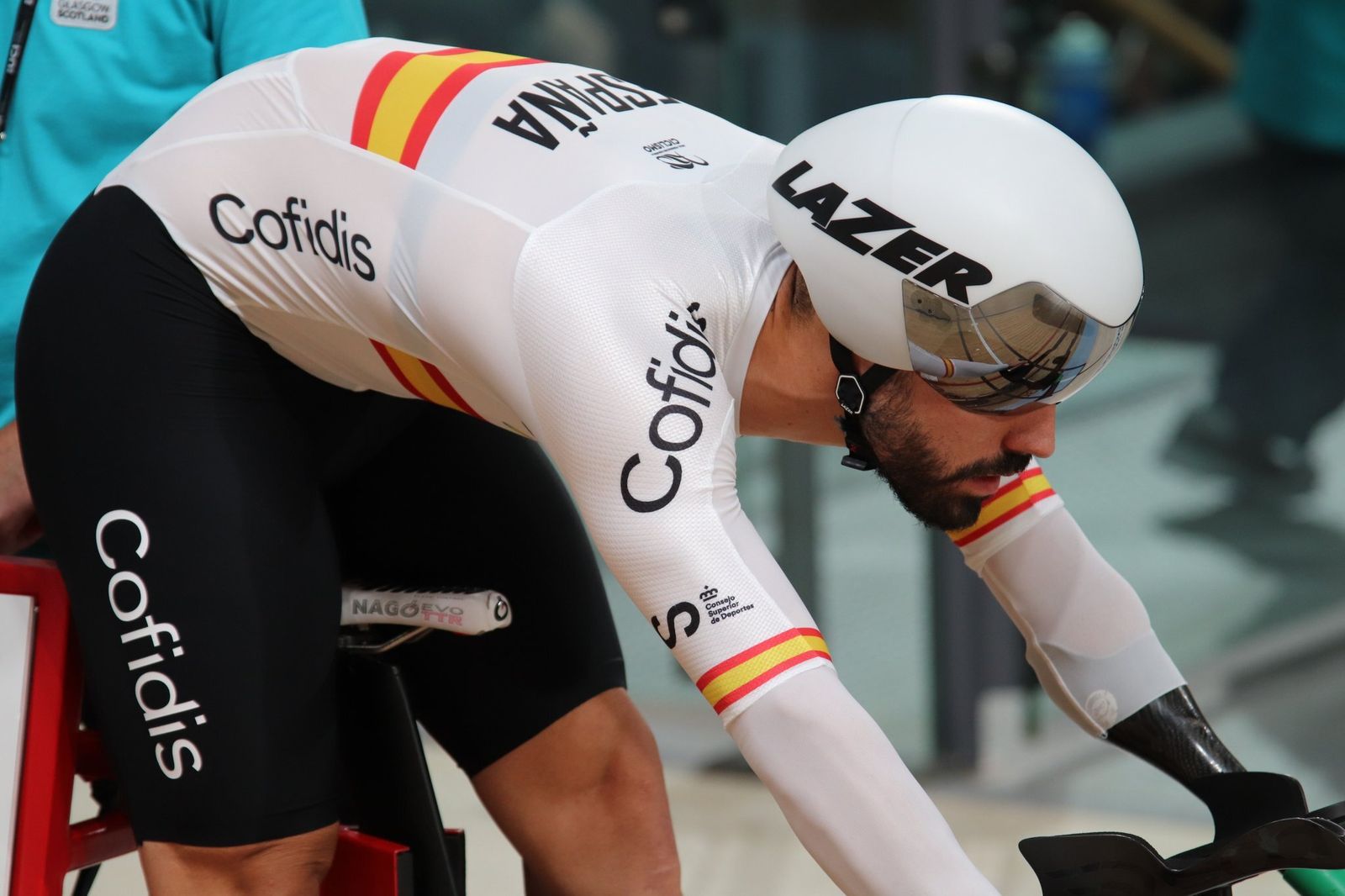Alfonso Cabello, durante la prueba en el Súper Mundial de Glasgow.