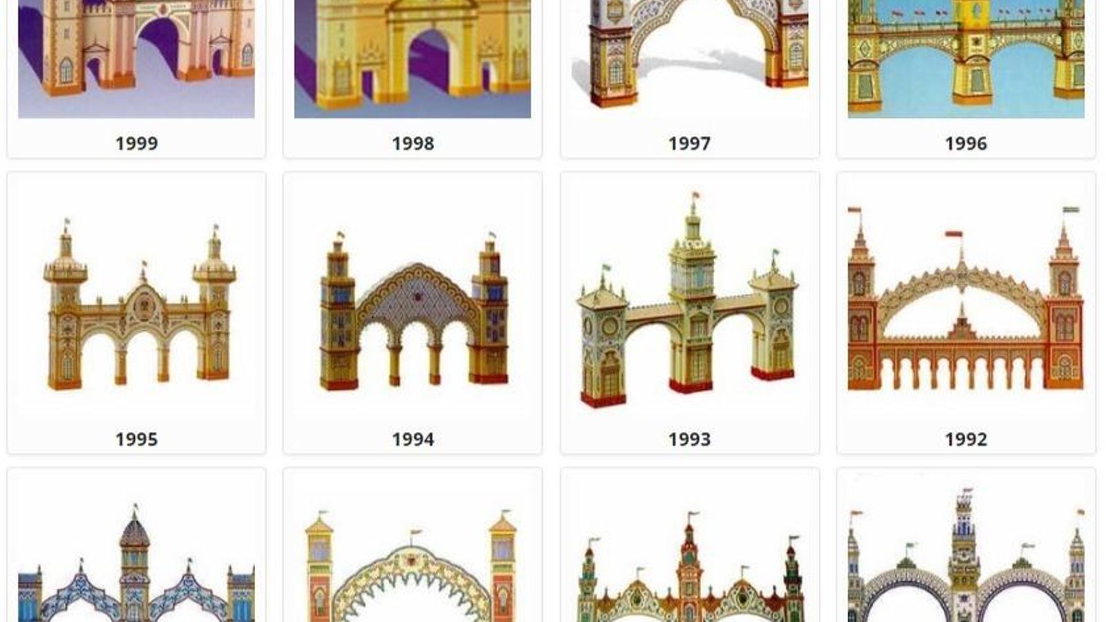 Portadas de la Feria de Abril de Sevilla 80-90