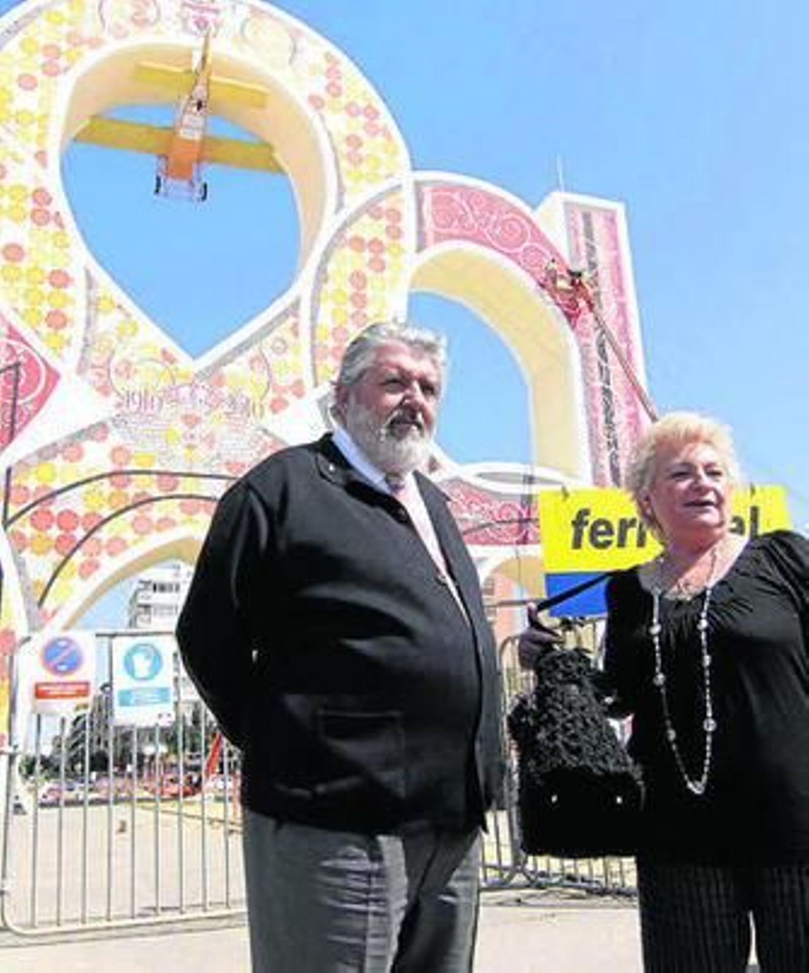 Rosamar Prieto-Castro, junto a Rafael Carretero, en la Feria 2010.