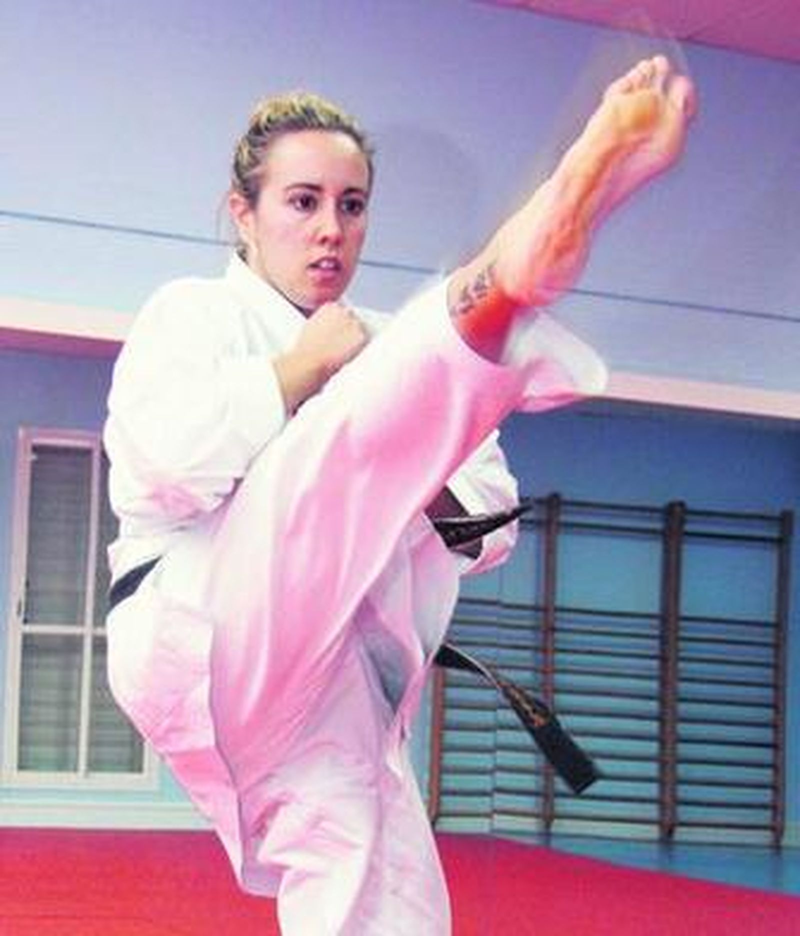 Ana Rocío Butrón, durante un entrenamiento.
