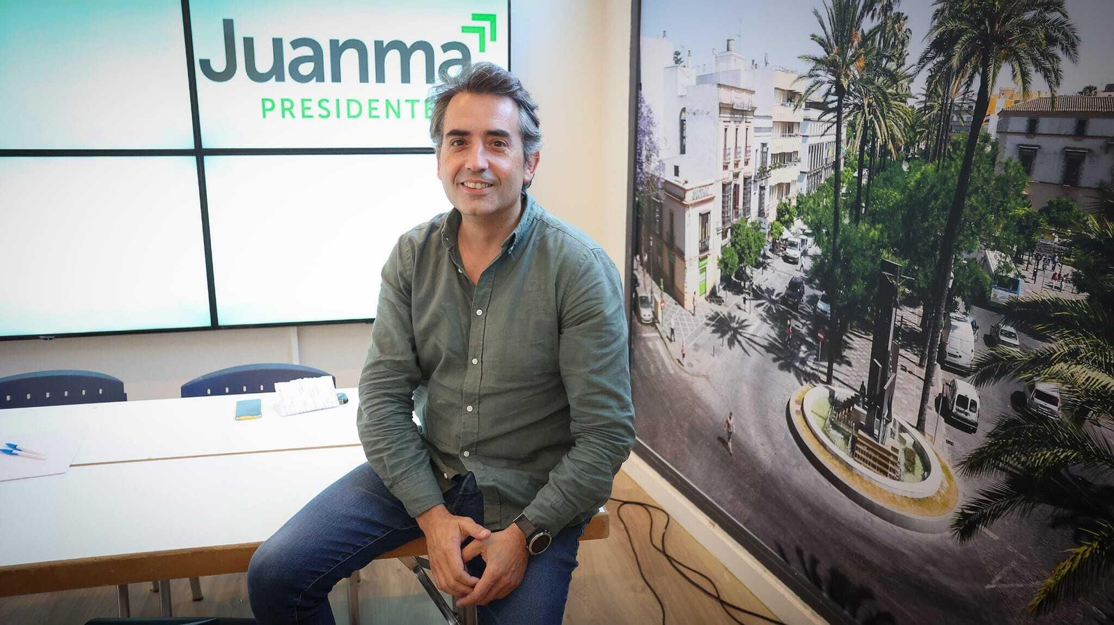 Antonio Saldaña, en la sede del PP de Jerez.