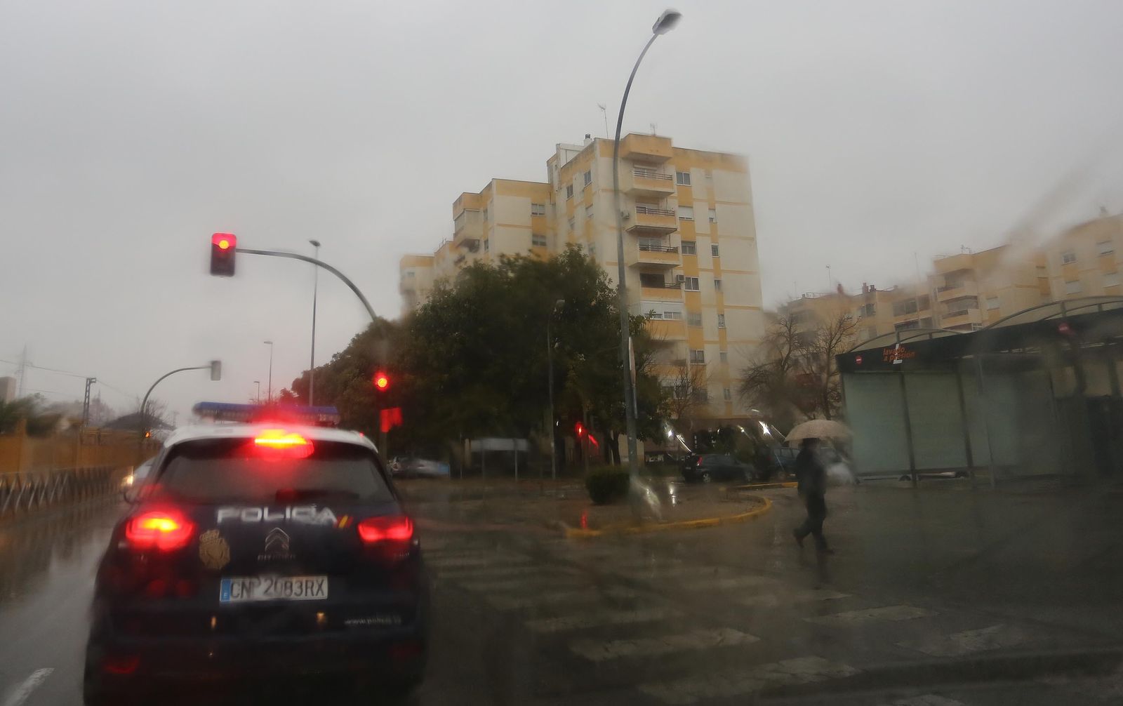 La Borrasca Gaetan descarga con fuerza en Jerez