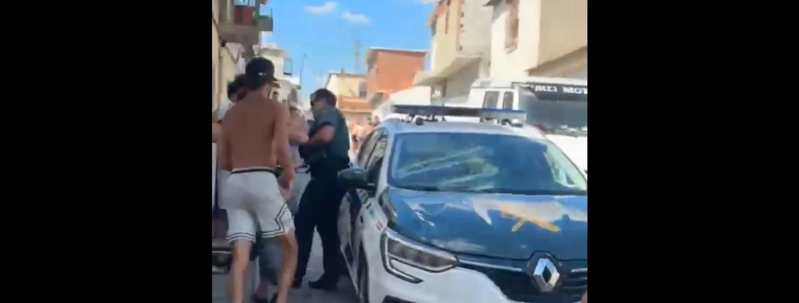 Un momento de la pelea.