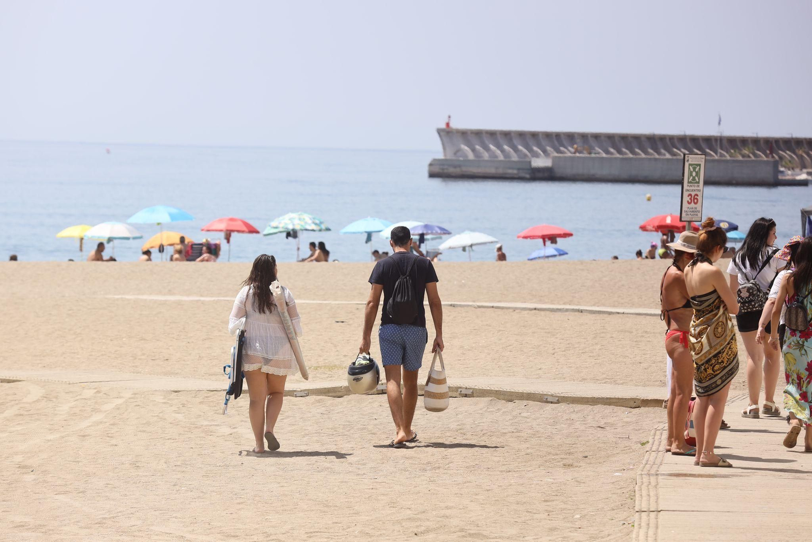 Lleno en las playas de Málaga