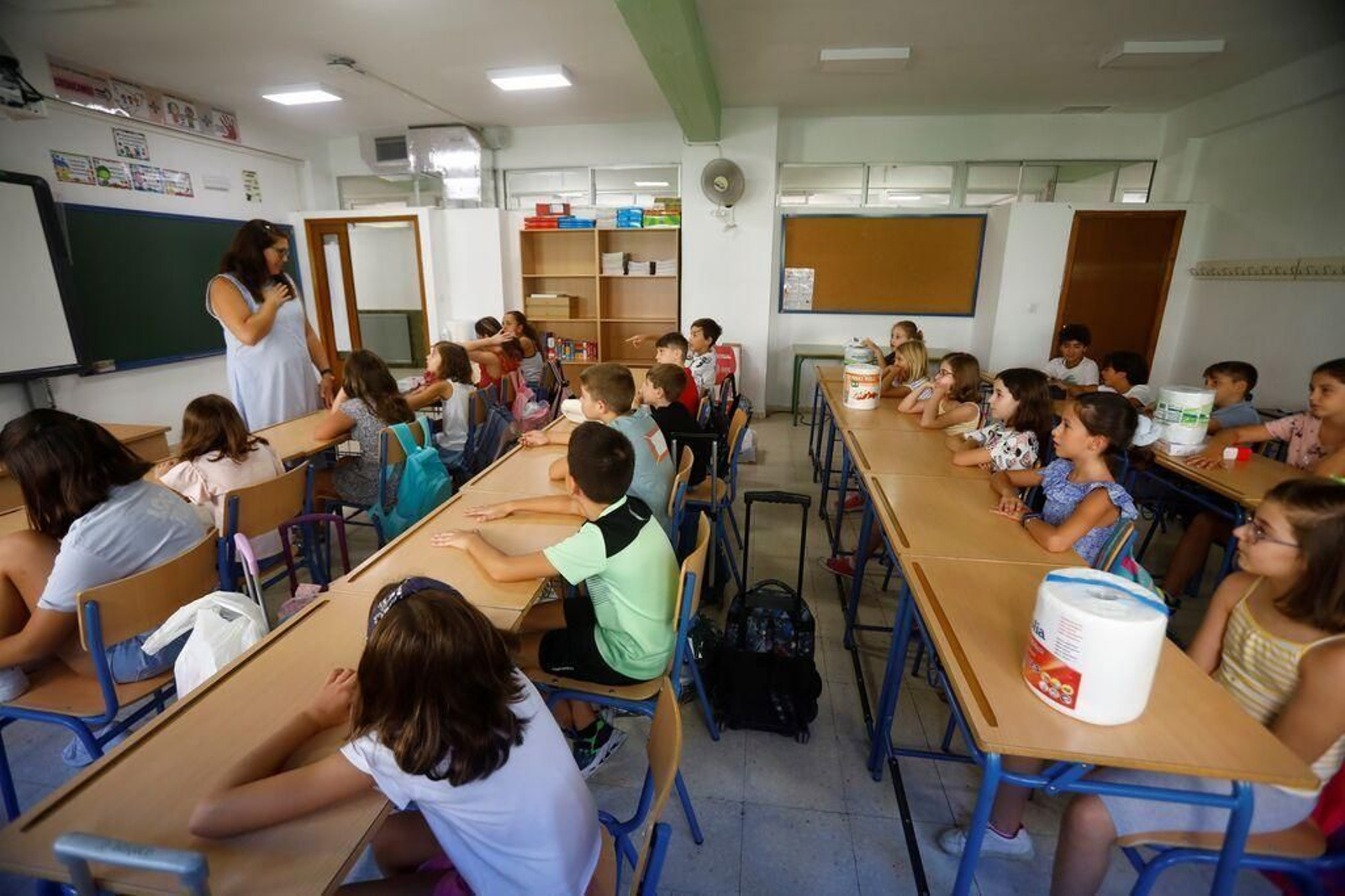 Alumnado de Córdoba el primer día de clases de este curso.