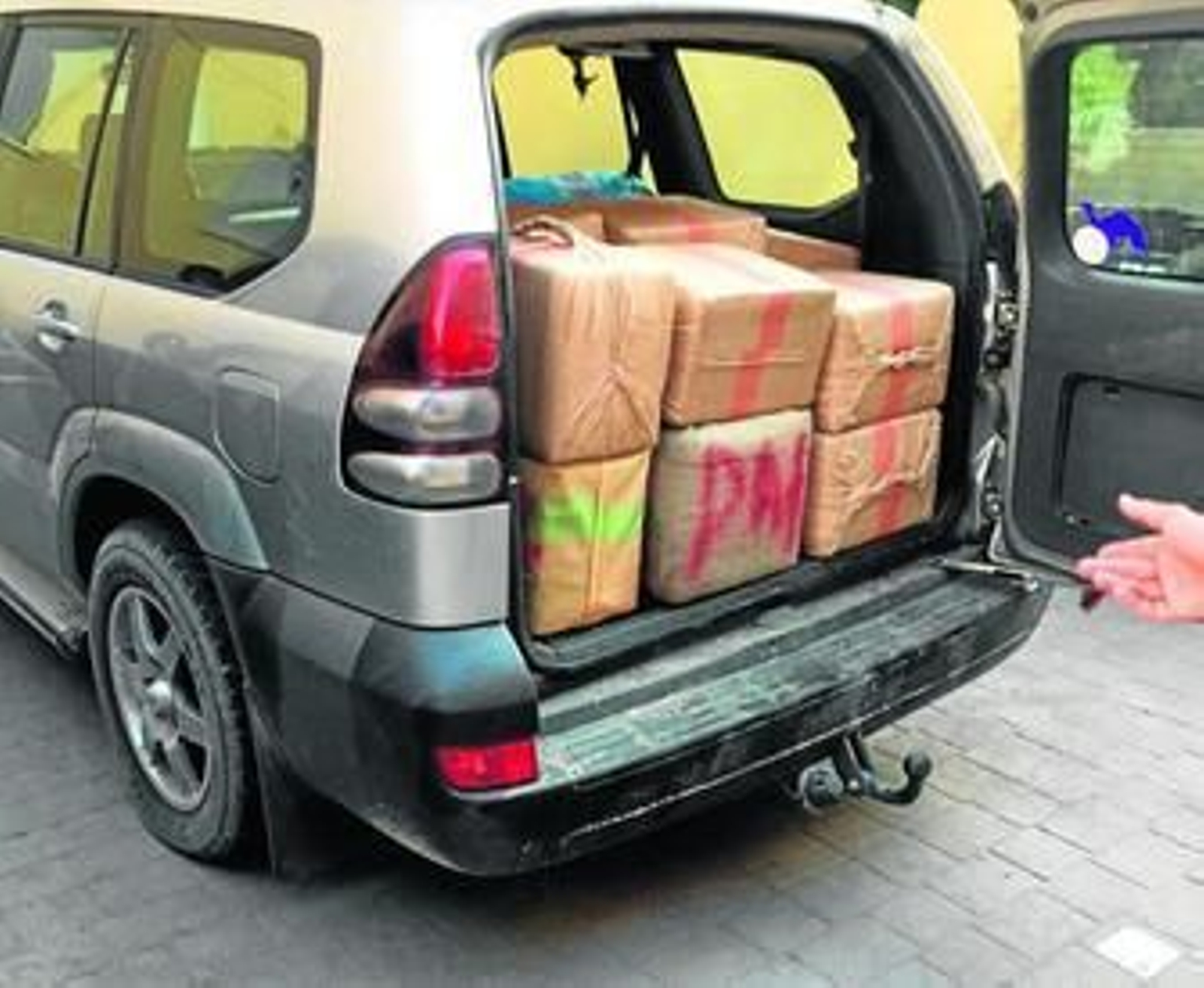 Un todoterreno, cargado con droga.