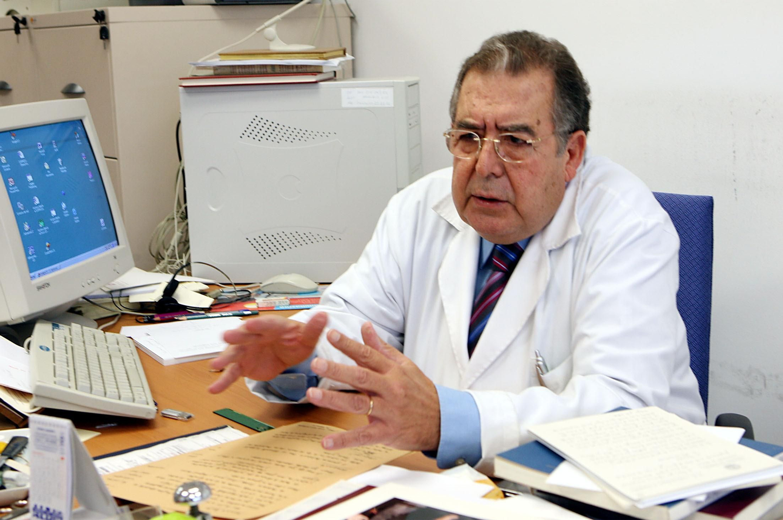 El profesor Francisco Ruiz Berraquero, en una entrevista de 2006.